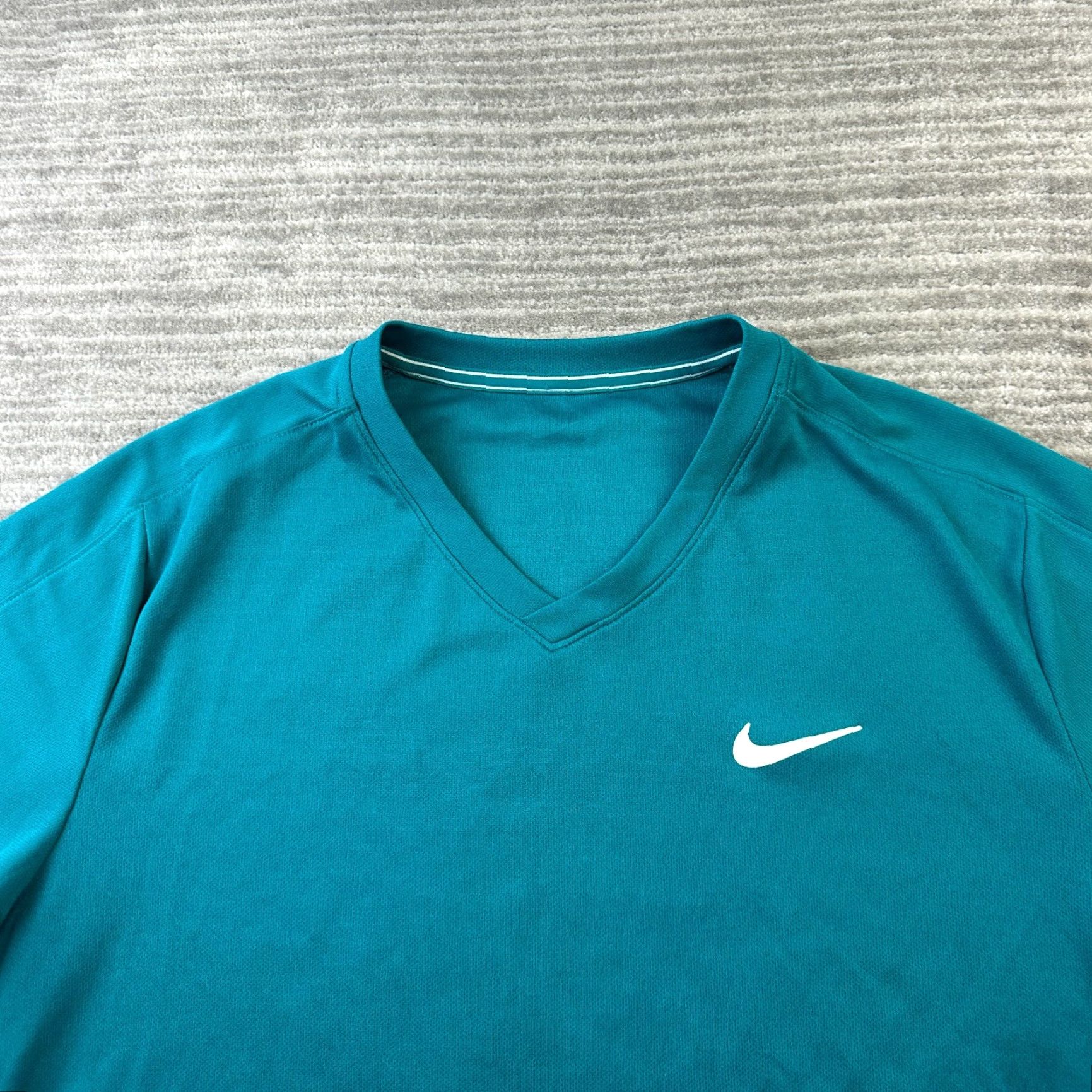 Nike Nike Shirt Mens XL Blue Polo V-Neck Short Sleeve Football Tennis Court Victory Logo Dri-FIT Size US XL / EU 56 / 4 - 3 Thumbnail