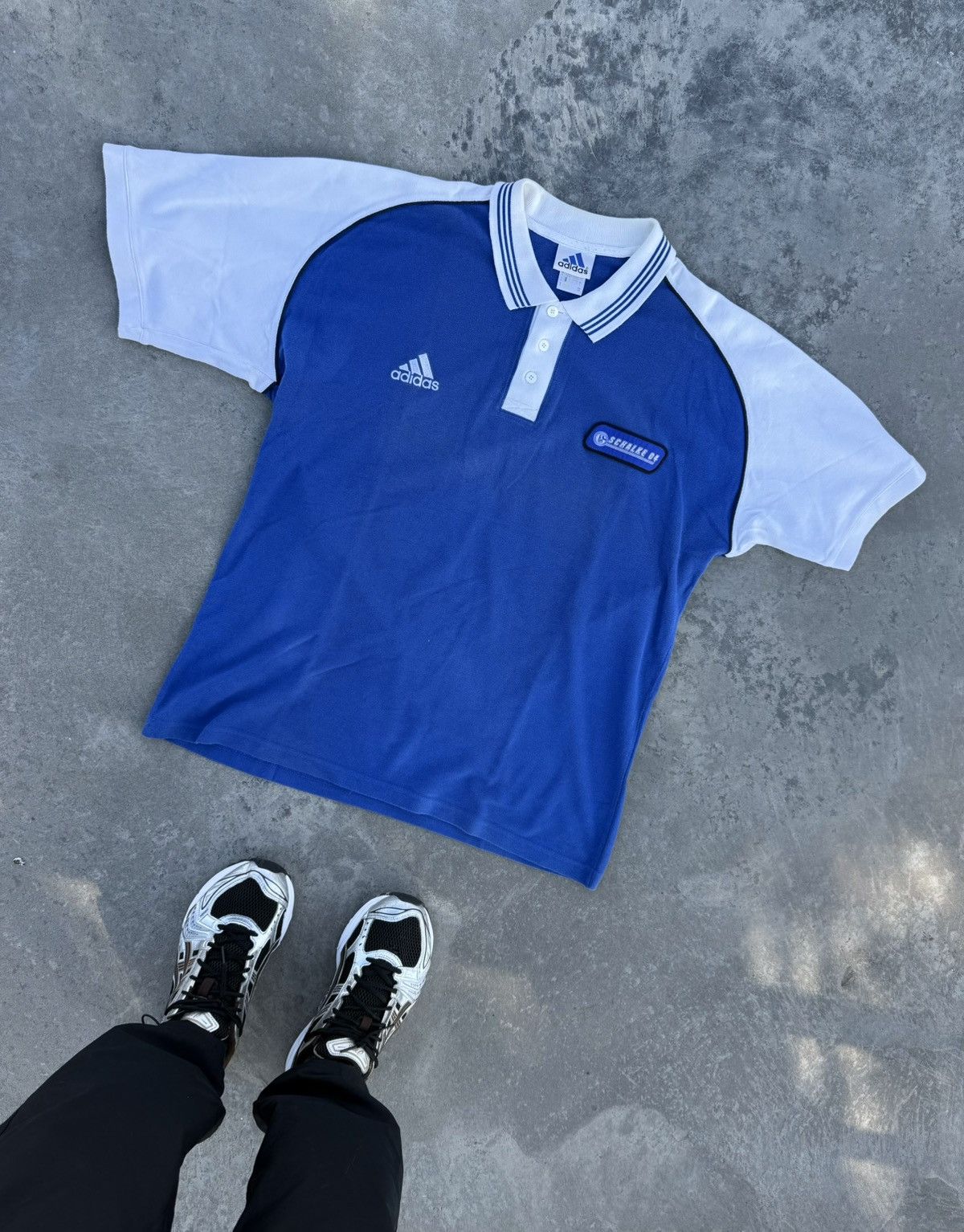 Adidas Vintage 90s Adidas Schalke 04 Soccer Blokecore Polos Jersey Size US L / EU 52-54 / 3 - 2 Thumbnail