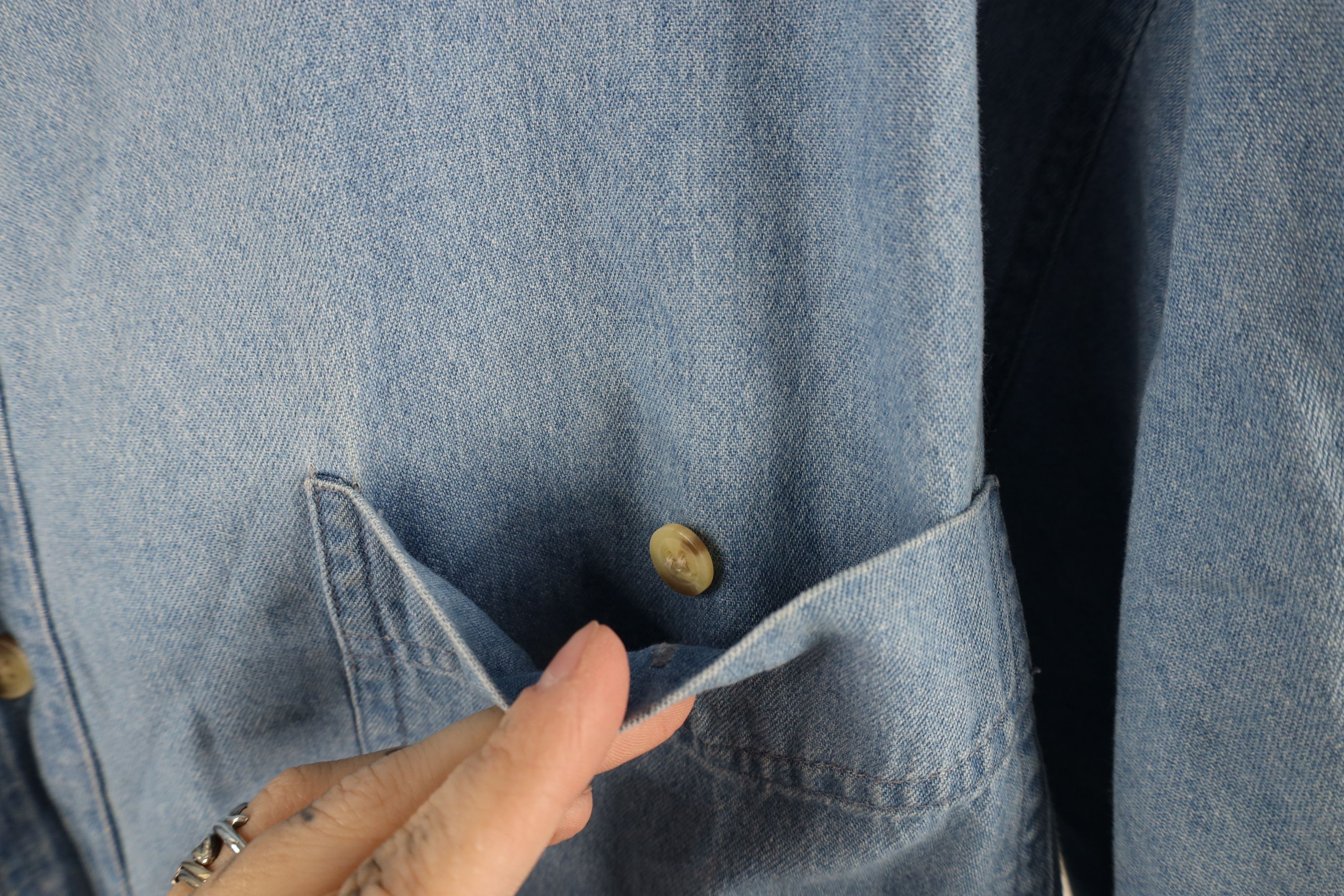 Vintage Vintage 90s Streetwear Short Sleeve Denim Button Down Shirt Size US XXL / EU 58 / 5 - 6 Thumbnail