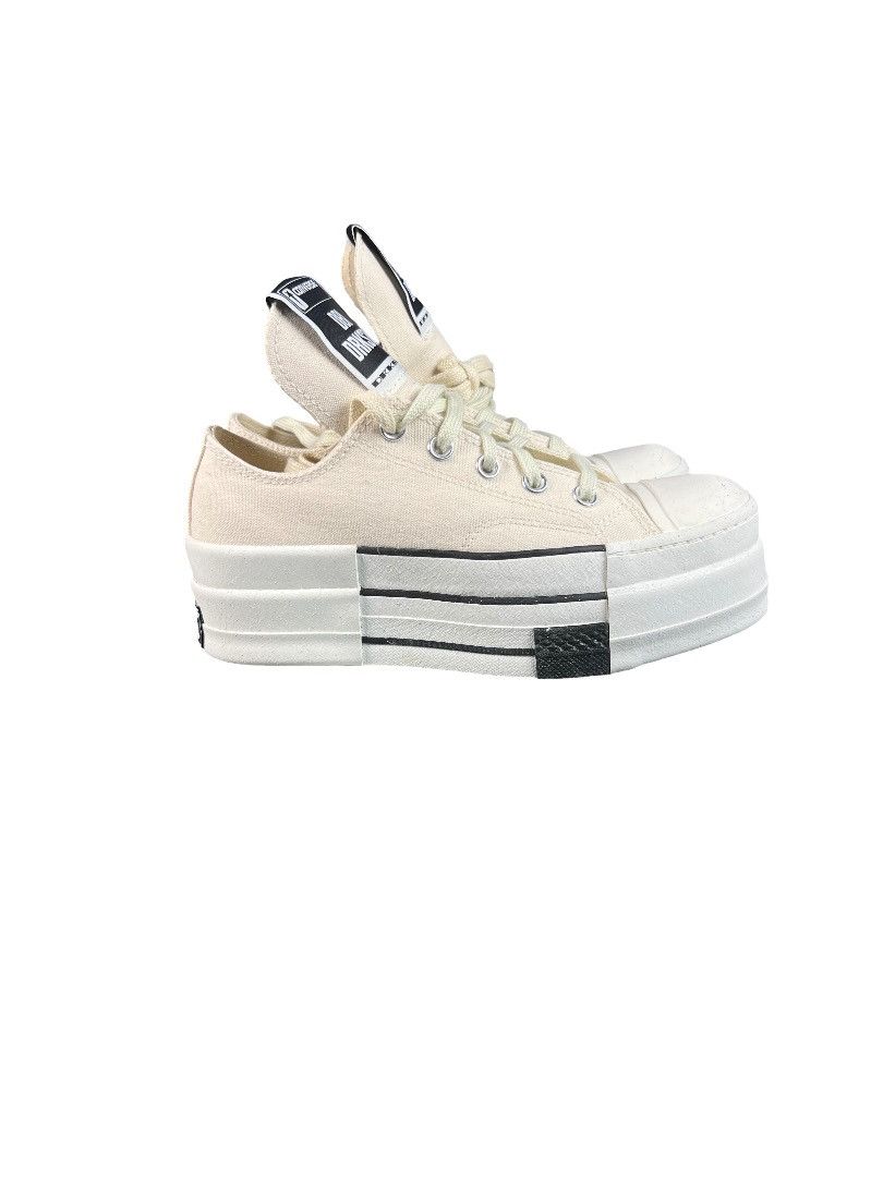 Rick Owens Rick Owens DRKSHDW DBL DRKSTAR Low Off White – Size 6.5 New Size US 6.5 / EU 39-40 - 2 Thumbnail