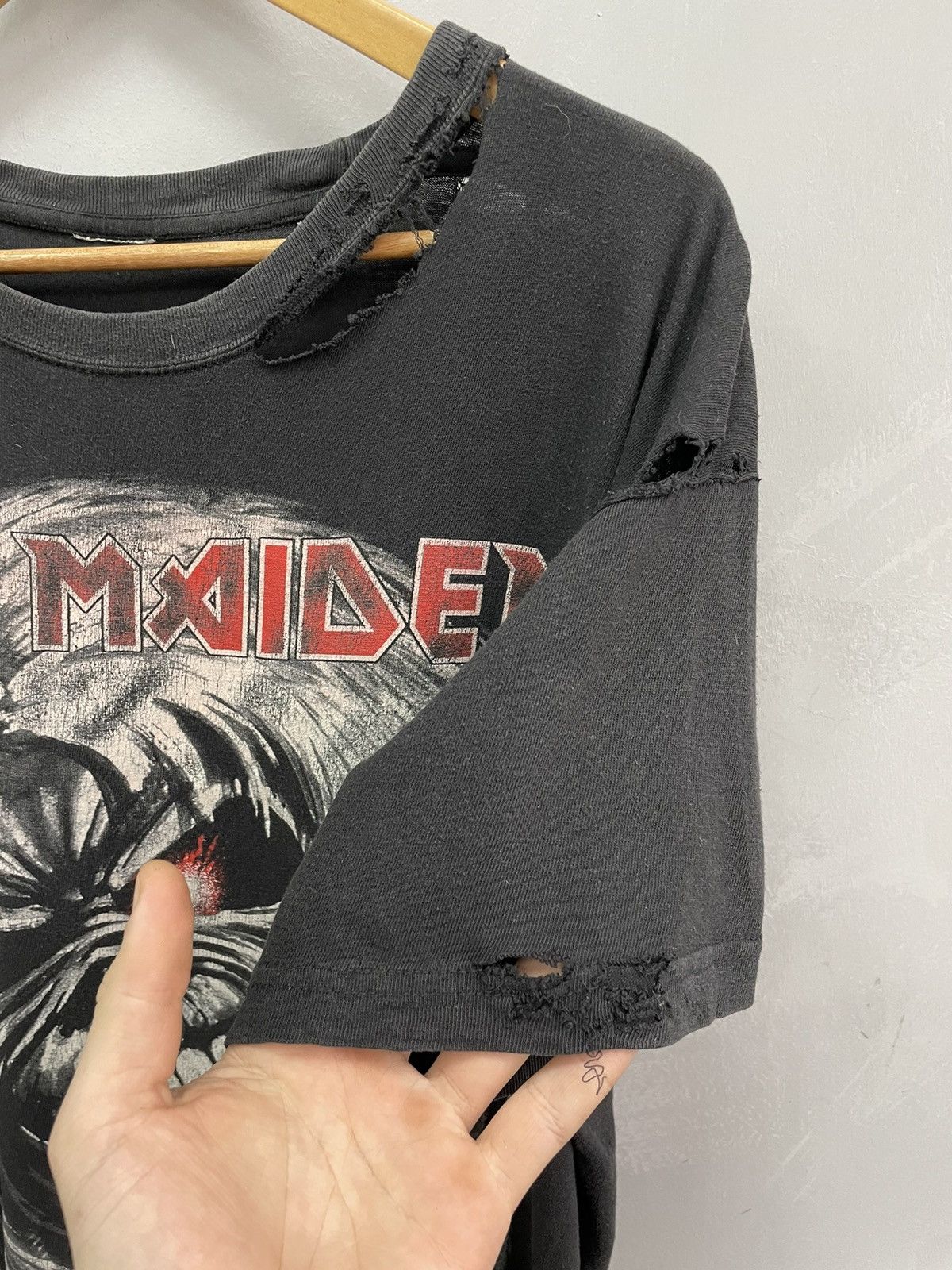 Iron Maiden × Vintage Iron Maiden CRASH Tee T Shirt 90s Vintage Black Size US L / EU 52-54 / 3 - 10 Thumbnail