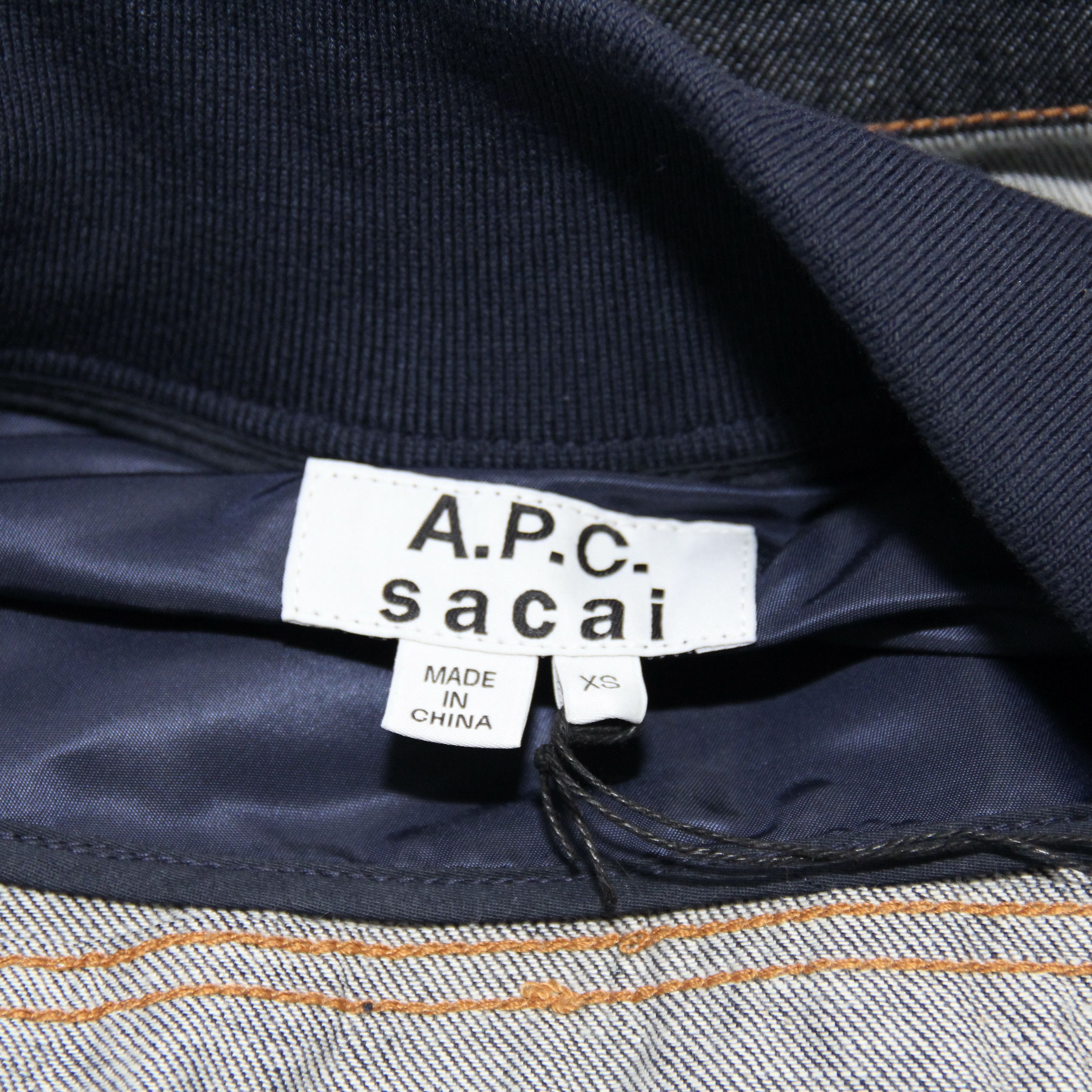 A.P.C. × Sacai A.P.C x Sacai Denim Bomber Jacket BNWT Small Size US XS / EU 42 / 0 - 10 Thumbnail