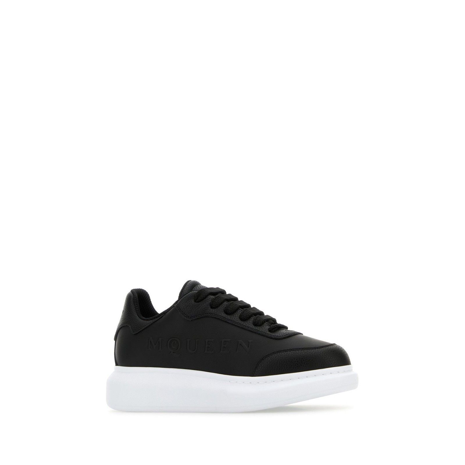 Alexander McQueen ALEXANDER MCQUEEN Black Leather Sneakers New & Authentic (Wo Size US 7 / IT 37 - 2 Thumbnail