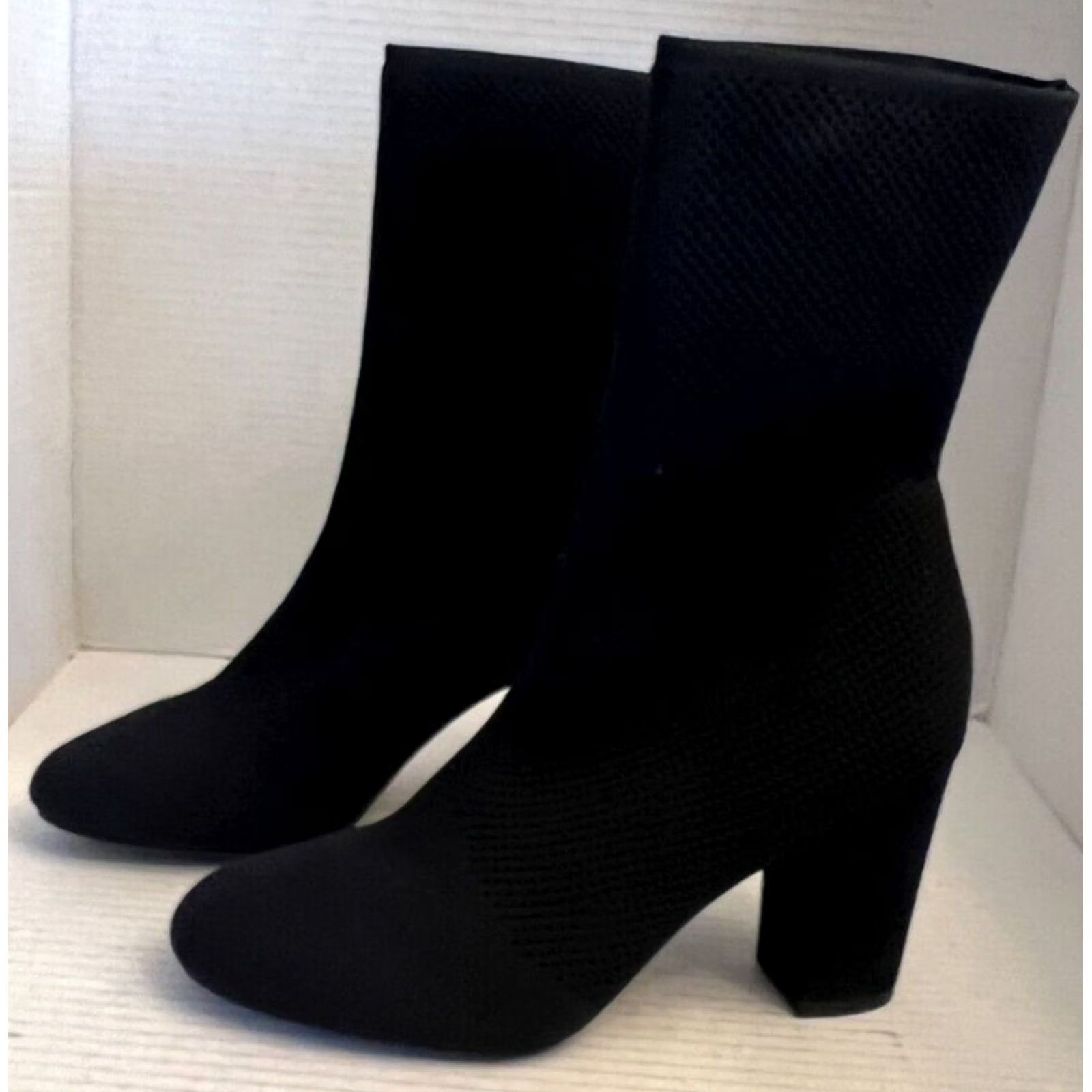 Kenneth Cole Kenneth Cole Boot Womens 9.5 40 Ankle Stretch Perforated Fabric 3.5 Block Heel Size US 10 / IT 40 - 6 Thumbnail
