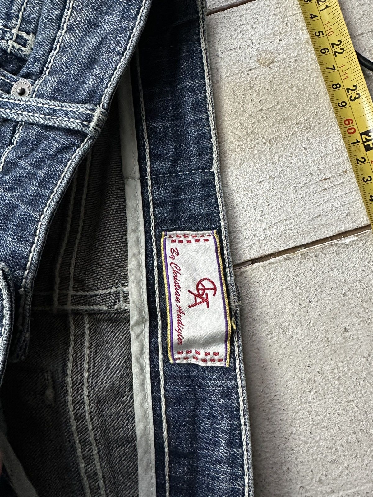 Christian Audigier 🚨 OPIUM ED HARDY CHRISTIAN AUDIGER C BAR A CA BIG LOGO JEANS Size 25" / US 0 / IT 36 - 10 Thumbnail