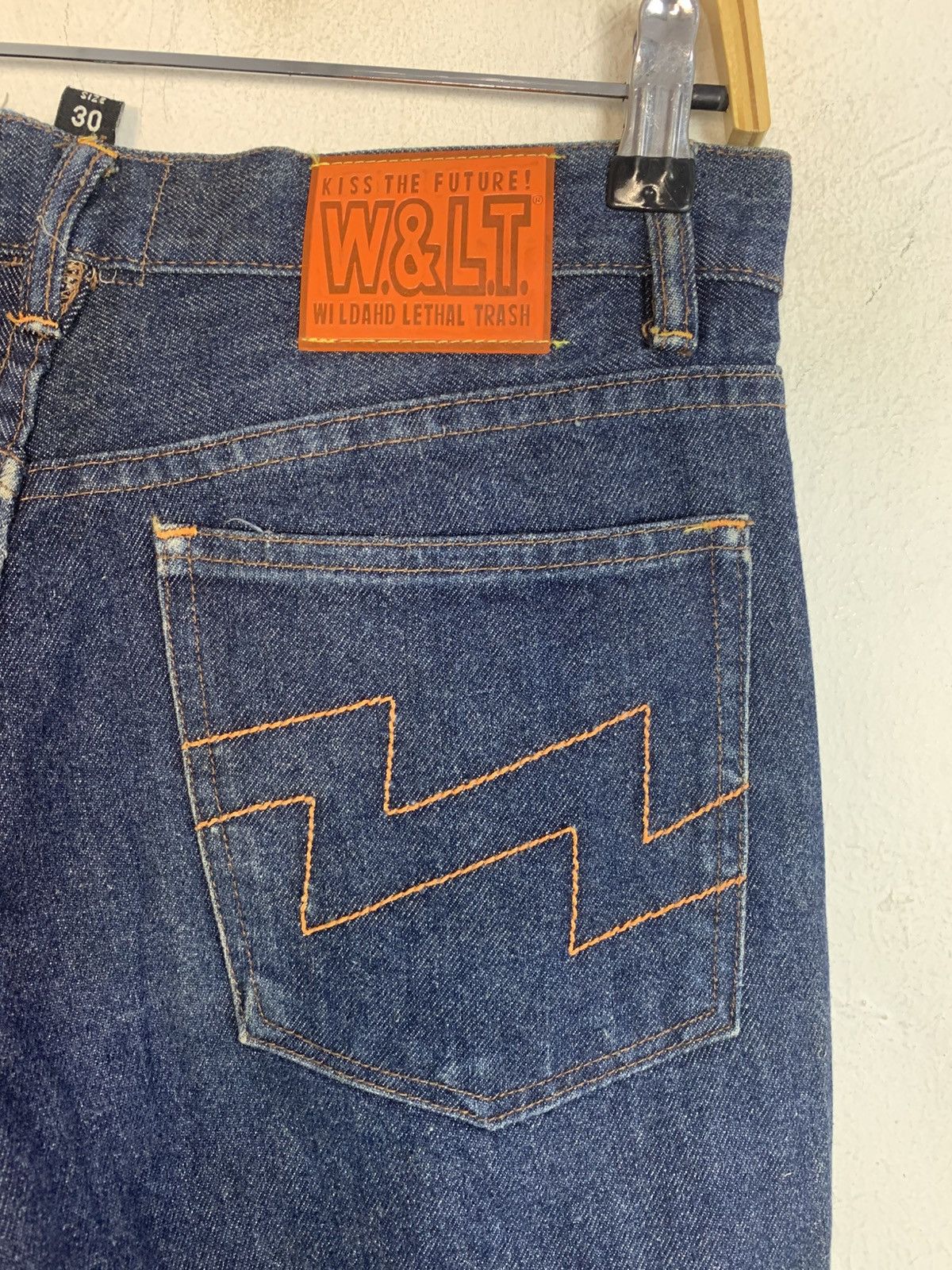 W&LT Hype W.&L.T Wildahd Lethal Trash Kiss Future Indigo Denim Size 30" / US 8 / IT 44 - 8 Thumbnail