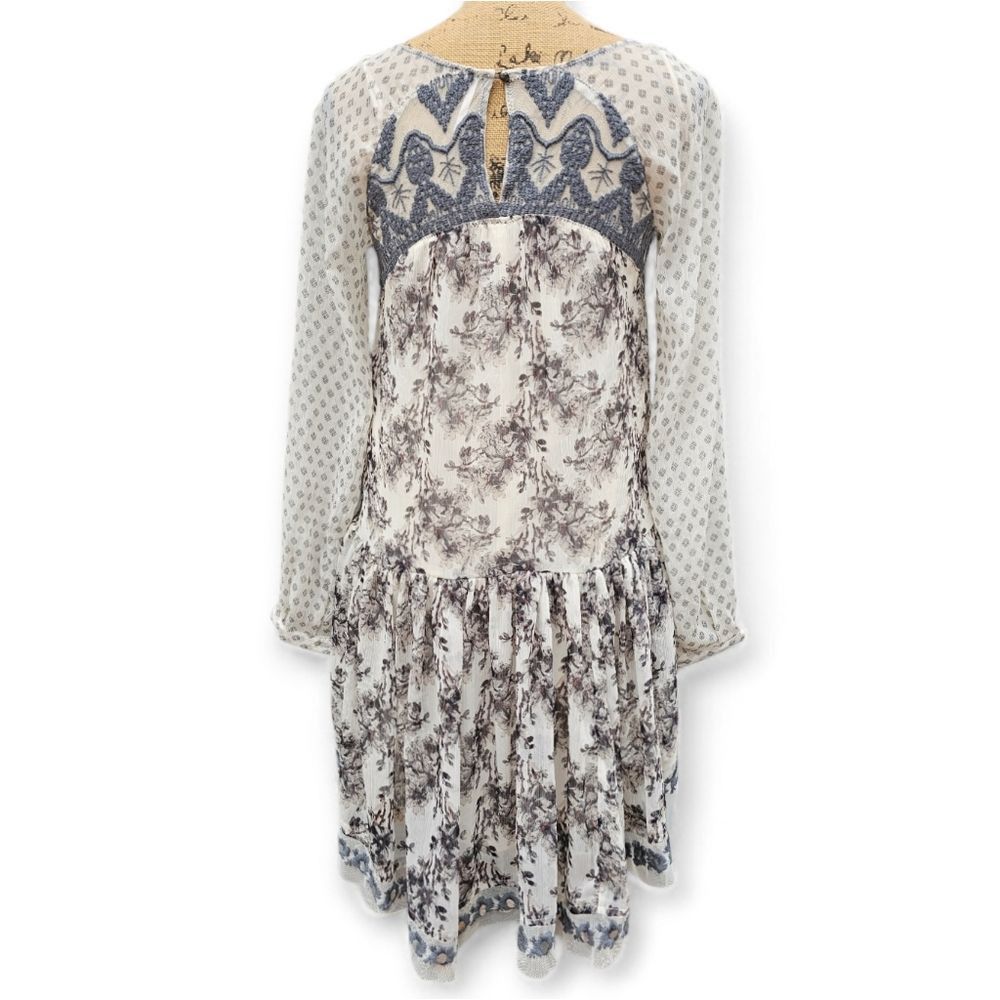 Free People Free People Elsie Sheer Lace Boho Dress Midnight Garden Flo Size XS / US 0-2 / IT 36-38 - 5 Thumbnail