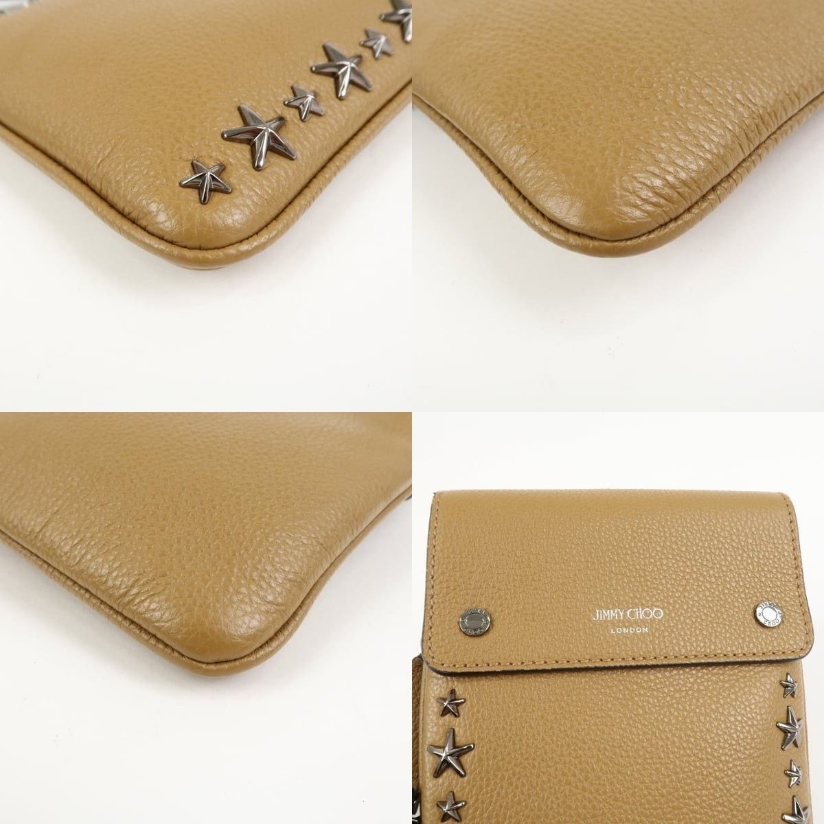 Jimmy Choo Jimmy Choo Kimi Messenger Calfskin Crossbody Bag Tan Size ONE SIZE - 5 Thumbnail