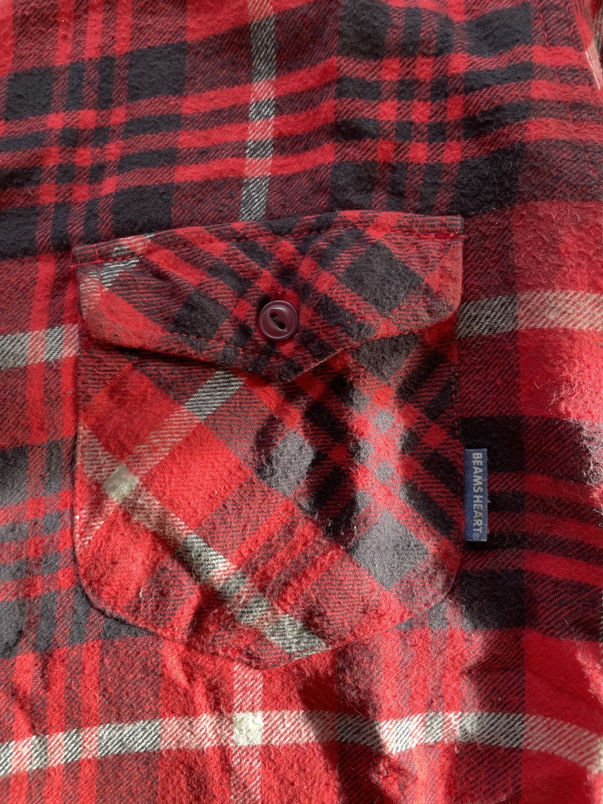 Beams Japan Beams Heart Checked Plaid Flannel Shirt Size US M / EU 48-50 / 2 - 5 Thumbnail