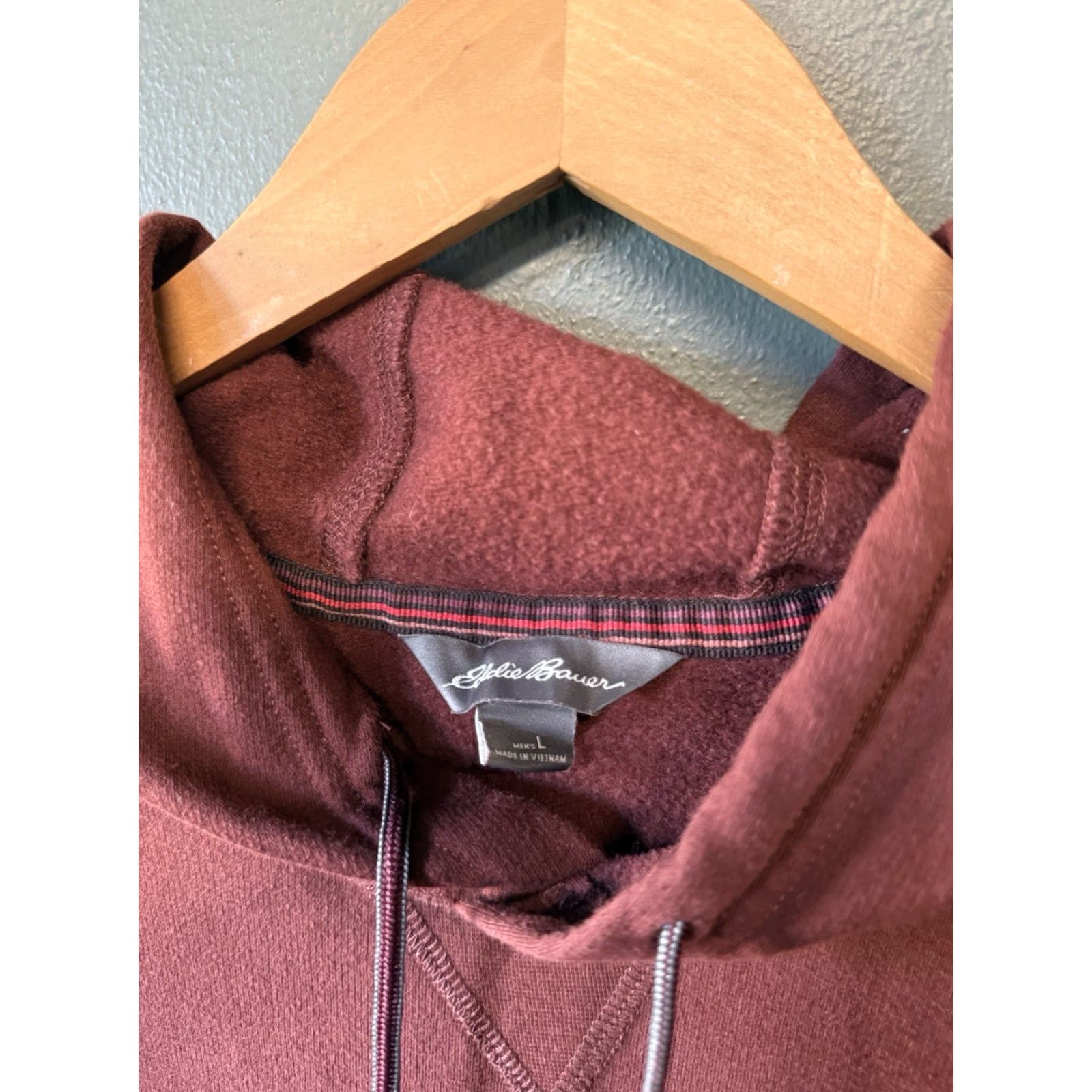 Eddie Bauer Eddie Bauer Mens Red Pullover Hooded Sweatshirt Size L Size US L / EU 52-54 / 3 - 3 Thumbnail