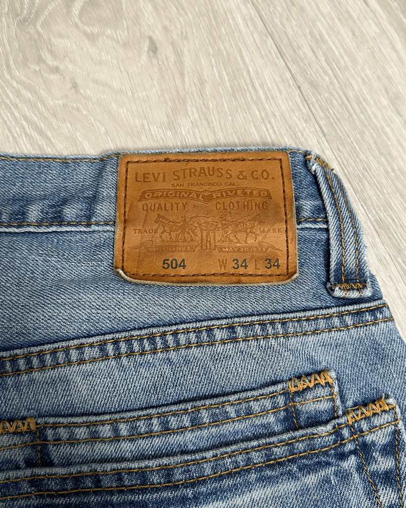 Levi's Vintage Levi's 504 Men's Blue Denim Jeans - Size 33x27 Size US 33 - 5 Thumbnail