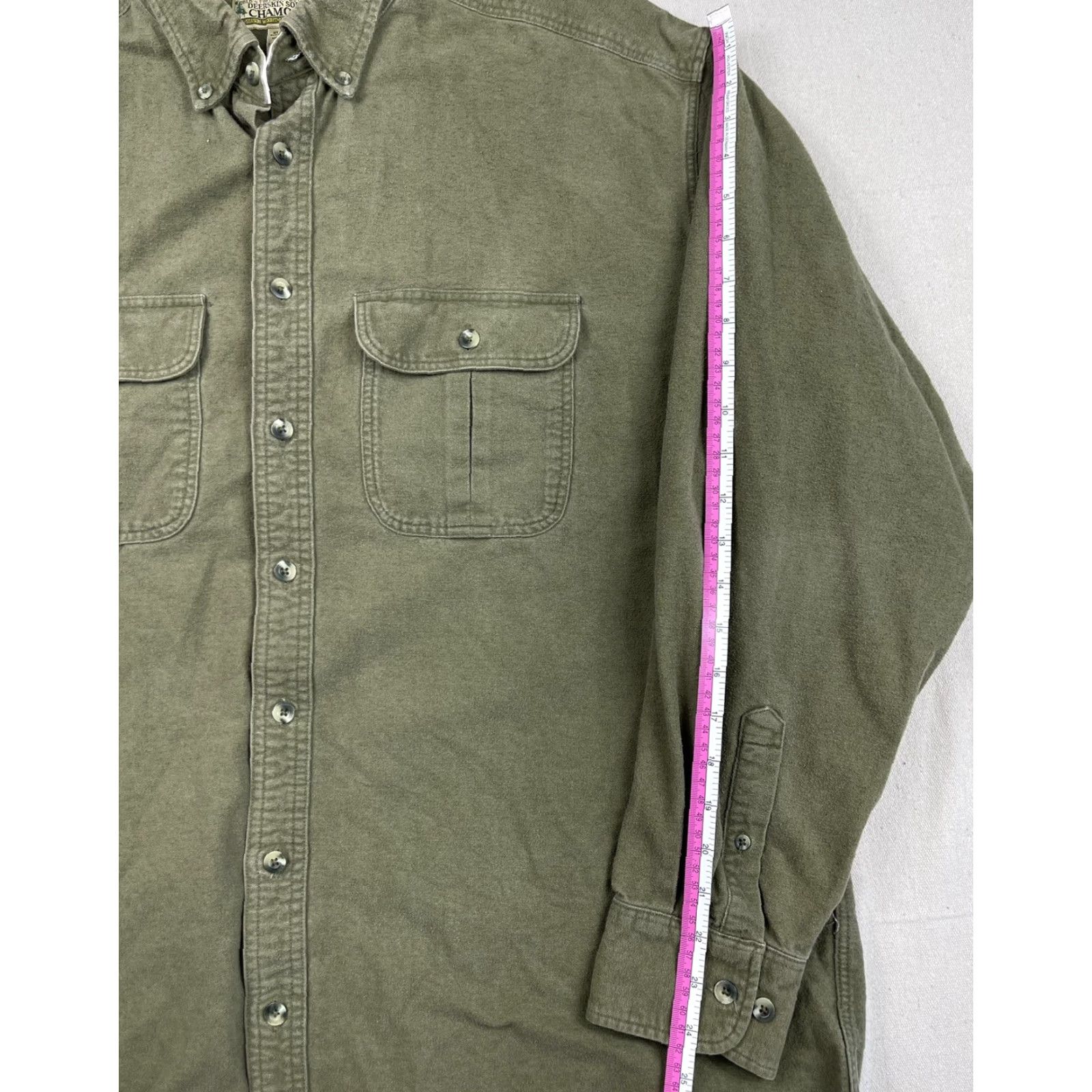 Vintage Cabela's Shirt Chamois Flannel Long Sleeve Button-Up Green XL Men Hunting Casual Workwear Size US XL / EU 56 / 4 - 6 Thumbnail