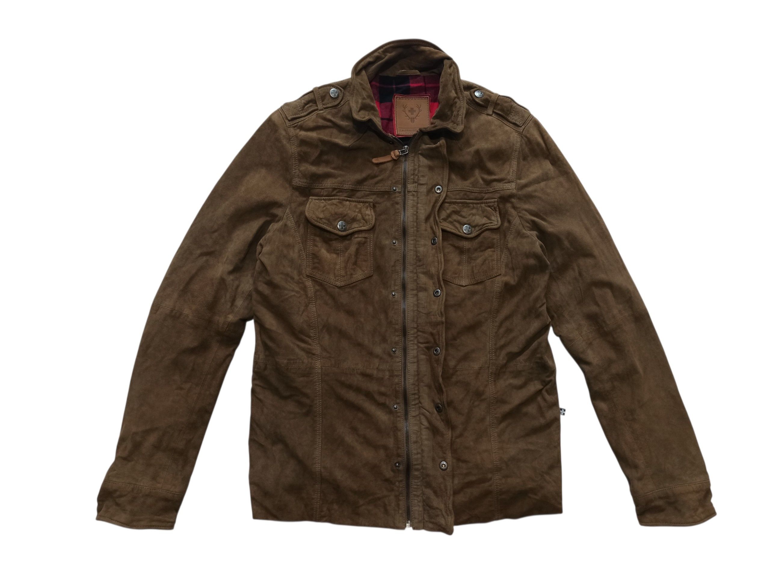 Other Alprausch Switzerland Suede Leather Overshirt Wool Lined L Size US L / EU 52-54 / 3 - 3 Thumbnail