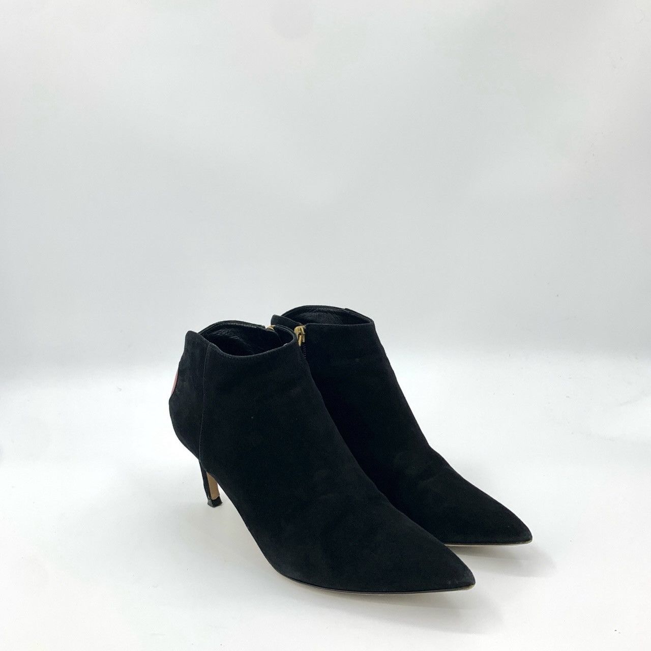 Dior Dior Heart Detail Black Suede Pointed-Toe Stiletto Heels Size US 7 / IT 37 - 2 Thumbnail