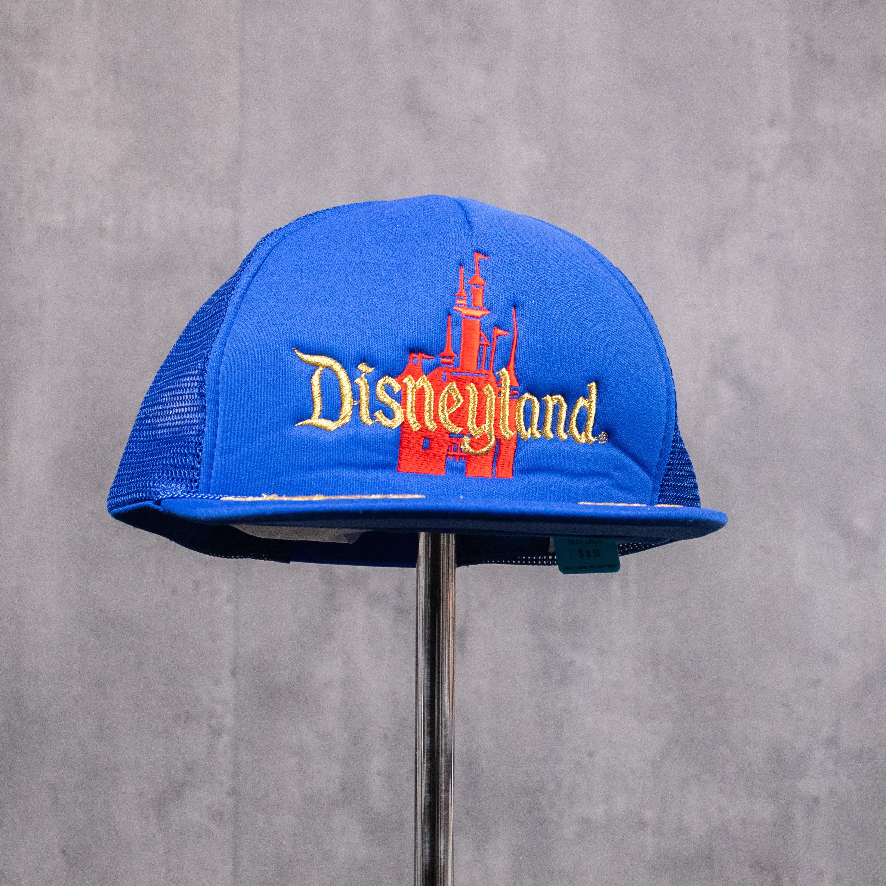 Disney × Vintage Vintage 1980's Disneyland Castle Deadstock Trucker Blue Hat Size ONE SIZE - 1 Thumbnail