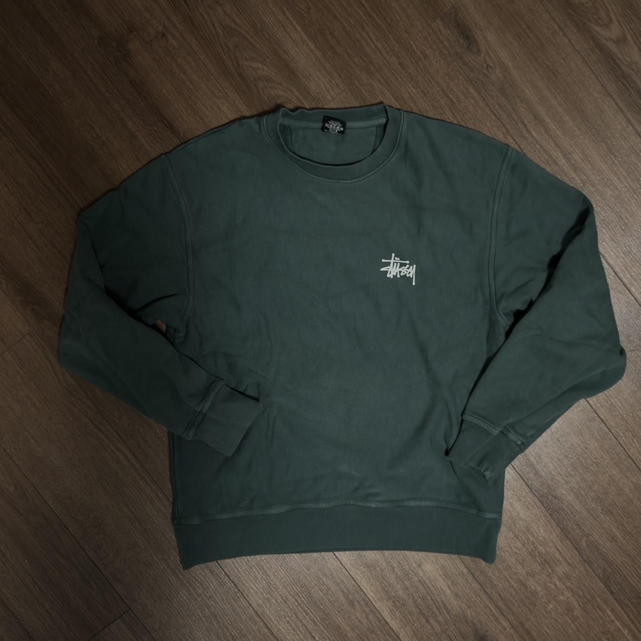 Stussy Stussy Pigment Dyed Green Crewneck Sweatshirt Size US L / EU 52-54 / 3 - 1 Thumbnail