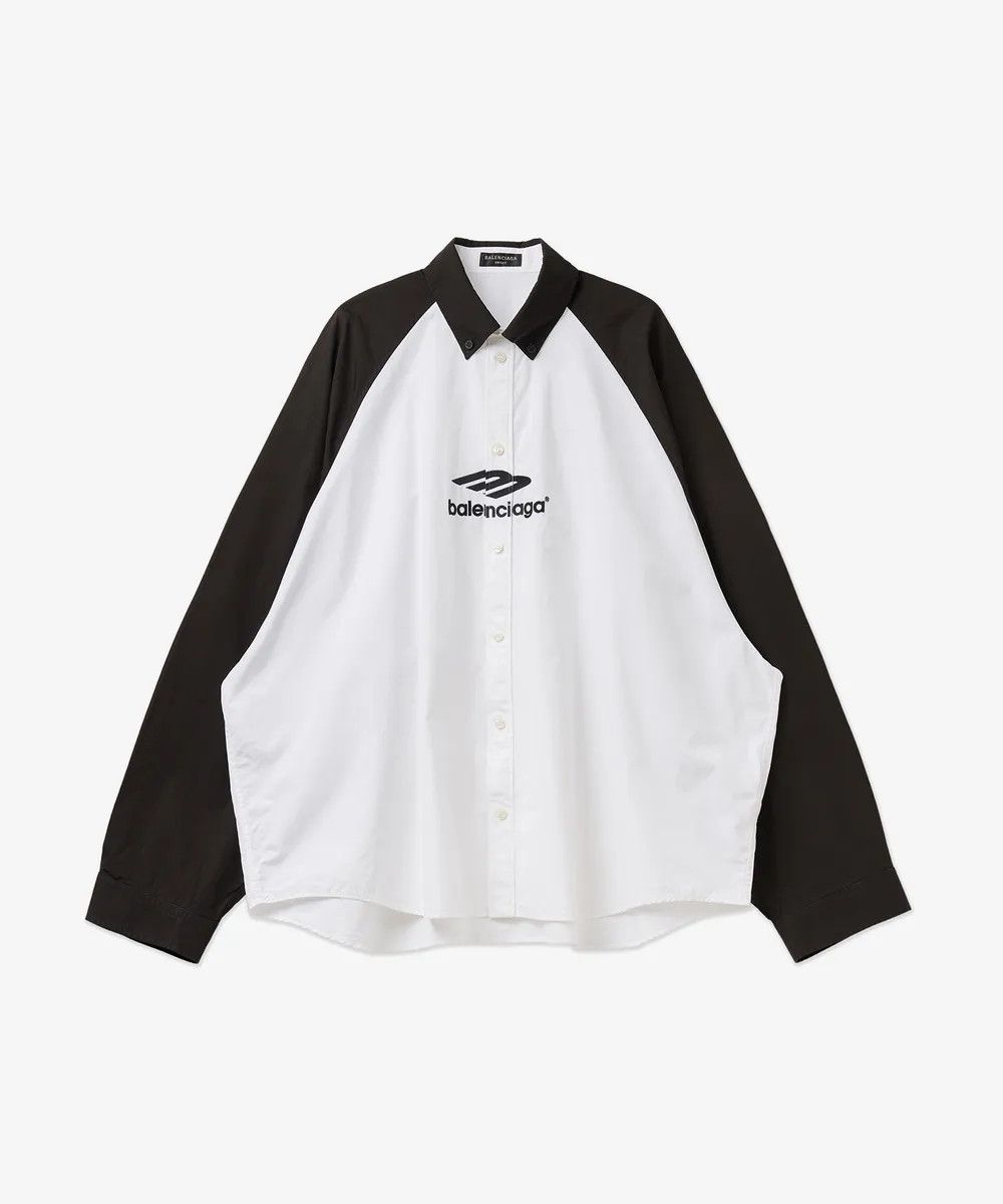 Balenciaga o1tr1nto1025 Raglan Shirt in Black/White Size US L / EU 52-54 / 3 - 1 Thumbnail
