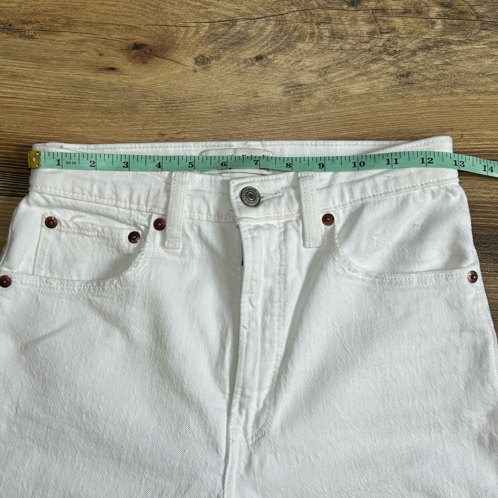 Abercrombie & Fitch Abercrombie & Fitch Jeans The Ankle Straight High Rise White Size 26" / US 2 / IT 38 - 8 Thumbnail