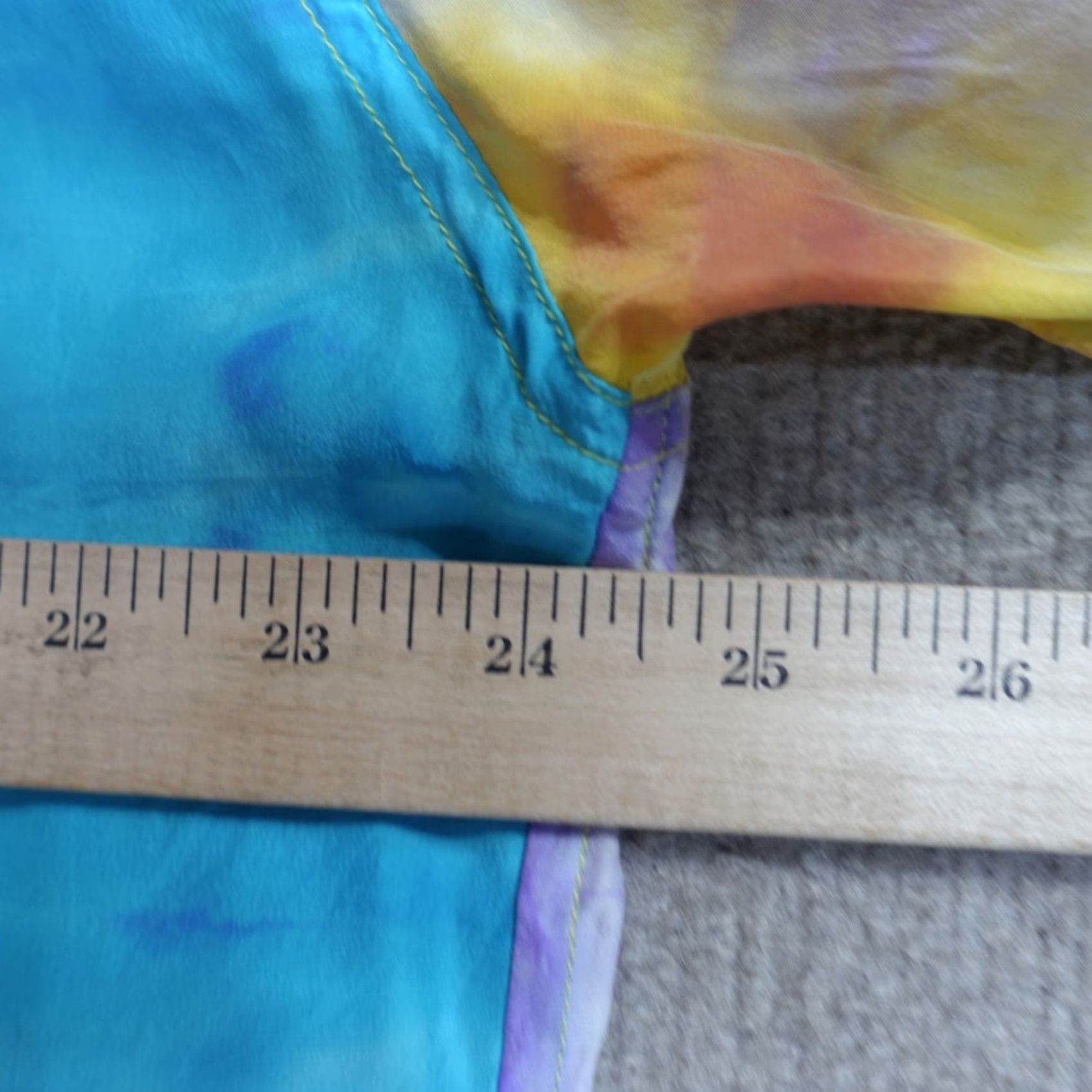 Vintage VINTAGE Visitor Shirt L Blue Silk Tie Dye Geometric Button-Up Short Sleeve Collared Loud Loop Collar Mens Size US L / EU 52-54 / 3 - 7 Thumbnail