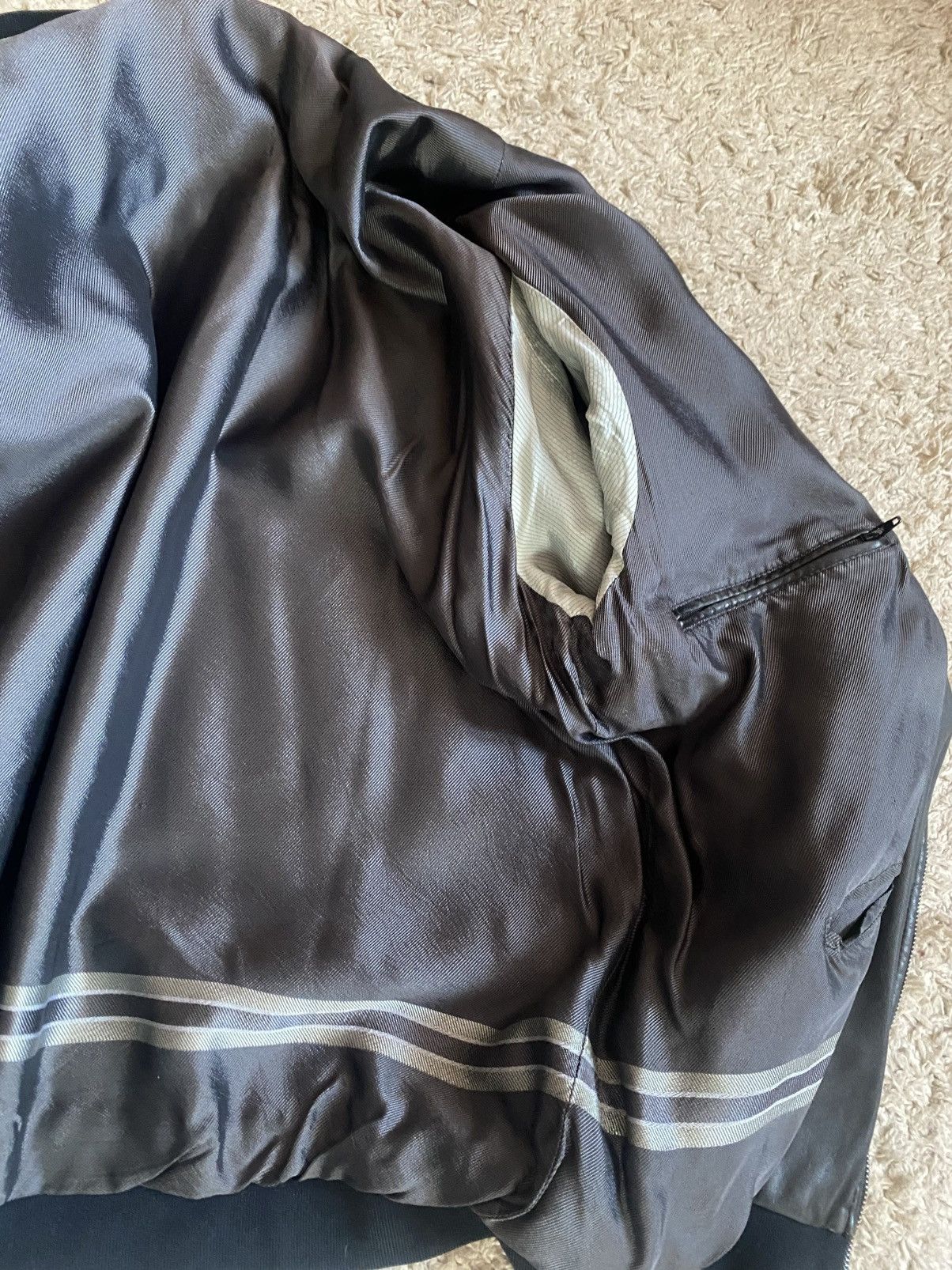 NBDN Nobrandedon Men’s Genuine Leather Bomber Jacket – Premium Quality Size US M / EU 48-50 / 2 - 9 Thumbnail
