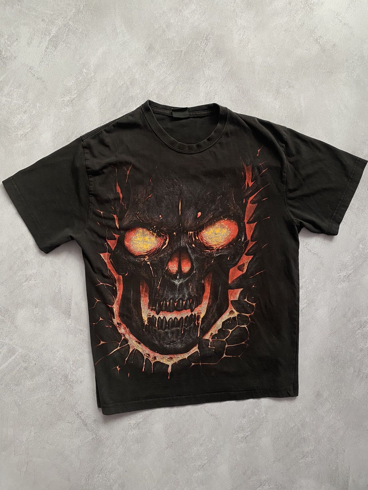 Band Tees × Vintage Vintage Spiral T-Shirt Full Print "Death" Logo Size L Size US L / EU 52-54 / 3 - 1 Thumbnail