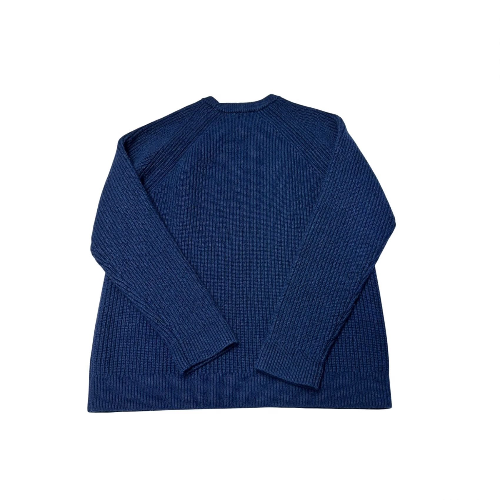 Theory Theory Meylan O Cashwool Navy Blue 100% Merino Wool Crewneck Raglan Sweater XL Women Pullover Knit Heavyweight Ribbed Vintage? No Size XL / US 12-14 / IT 48-50 - 4 Thumbnail
