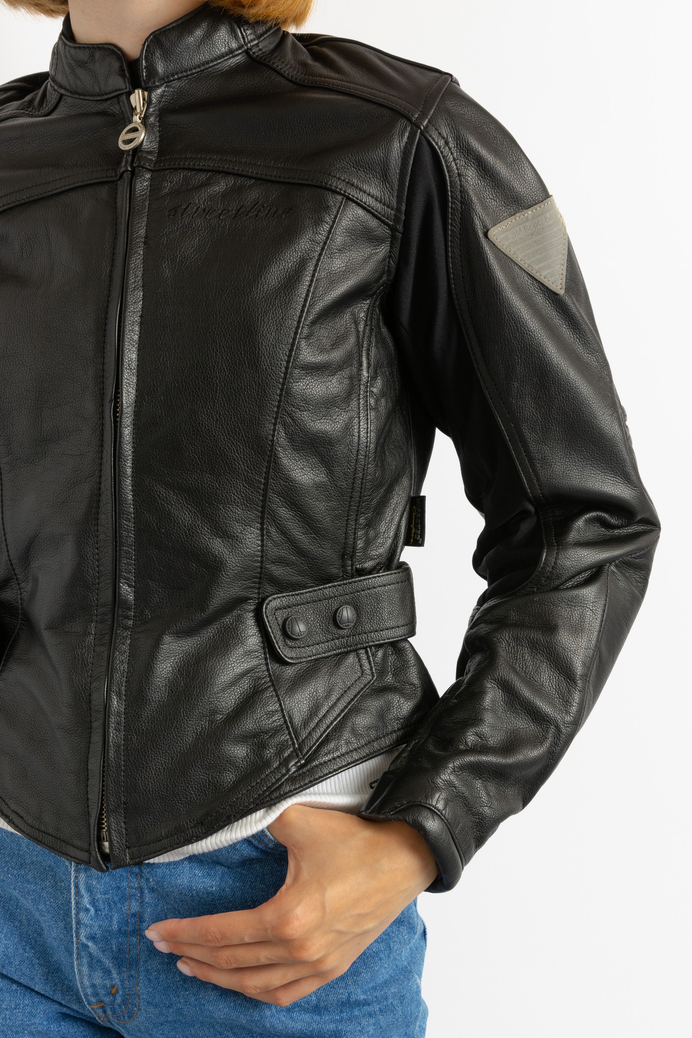 Vintage Black Womens Motorcycle Leather Jacket Biker Size XS-S 5872 Size S / US 4 / IT 40 - 6 Thumbnail