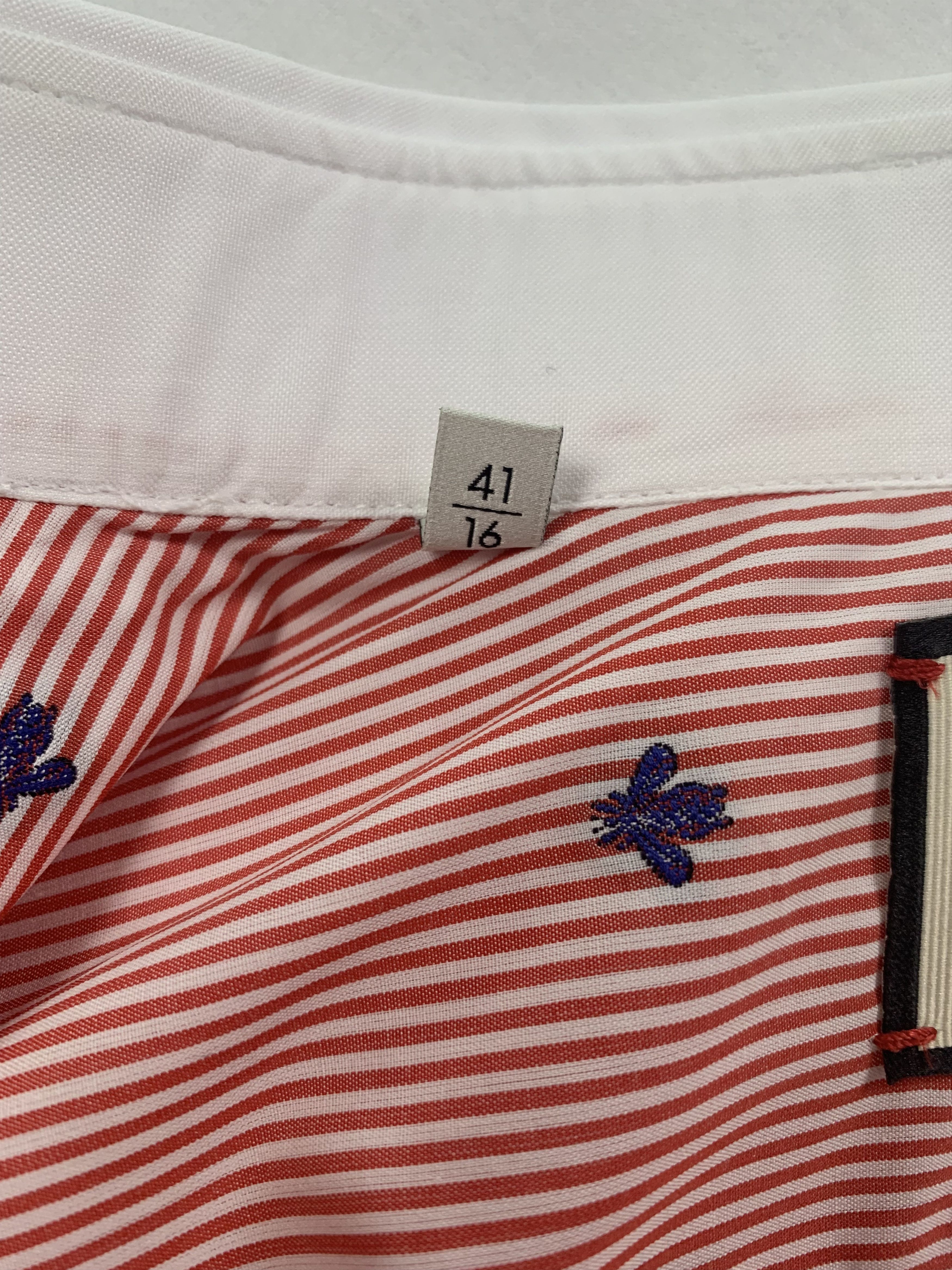 Gucci Gucci Bee Red & White Stripe Soft Shirt Size US L / EU 52-54 / 3 - 10 Thumbnail