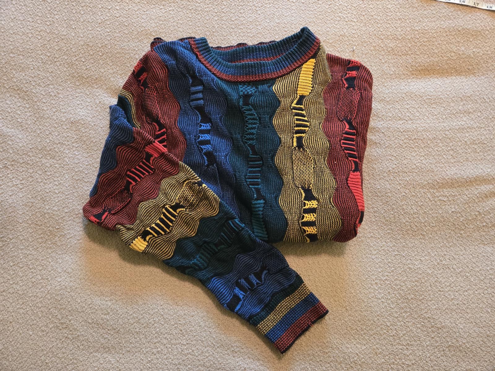 Other Reason L Vintage 90s Textured Knit Sweater Size US L / EU 52-54 / 3 - 1 Thumbnail