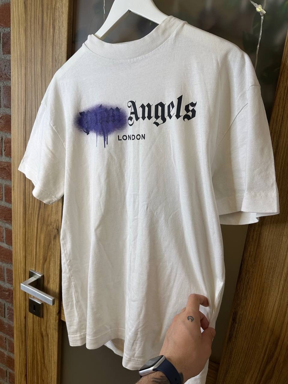 Palm Angels Palm Angels White/Purple Centr Logo M Size US M / EU 48-50 / 2 - 2 Thumbnail