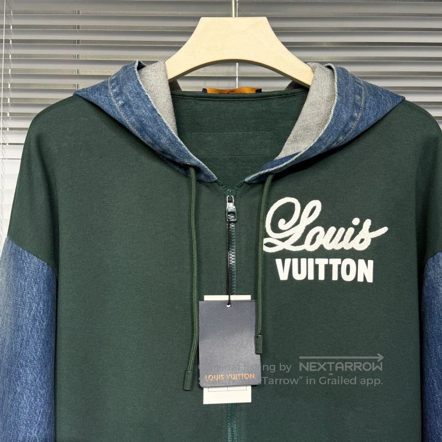 Louis Vuitton Louis Vuitton Green Denim Zip Hoodie. Size US XL / EU 56 / 4 - 3 Thumbnail