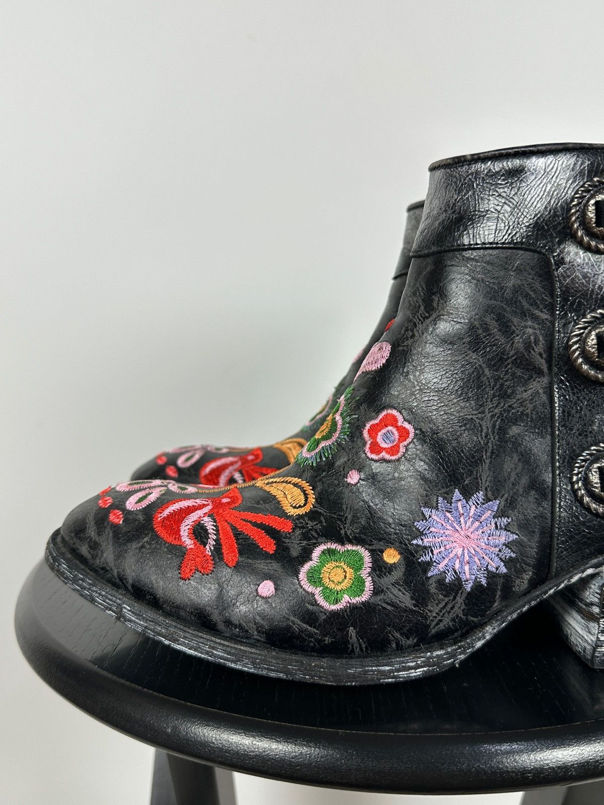 Old Gringo Mexicana Old Gringo Leather Cowboy Floral Ankle Boots Size US 9.5 / IT 39.5 - 15 Thumbnail