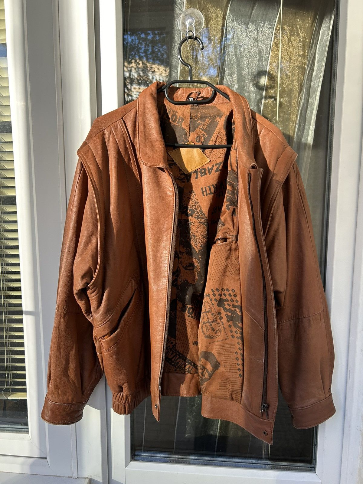 Genuine Leather × Vintage Vintage Leather Brown leather jacket men’s genuine leather Size US M / EU 48-50 / 2 - 3 Thumbnail