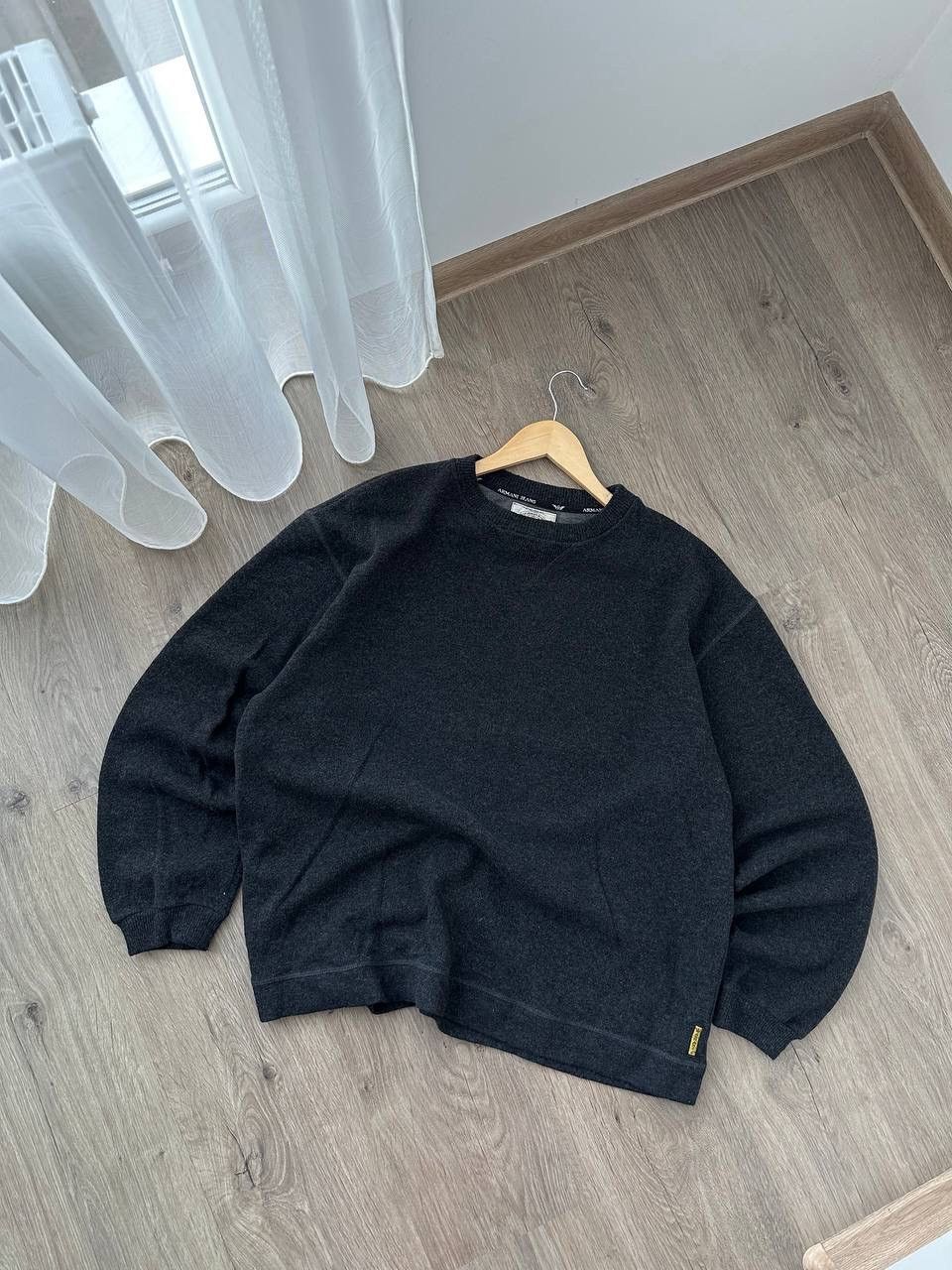 Armani × Vintage Vintage Armani Jeans Navy Gray Sweater Size US XL / EU 56 / 4 - 15 Thumbnail