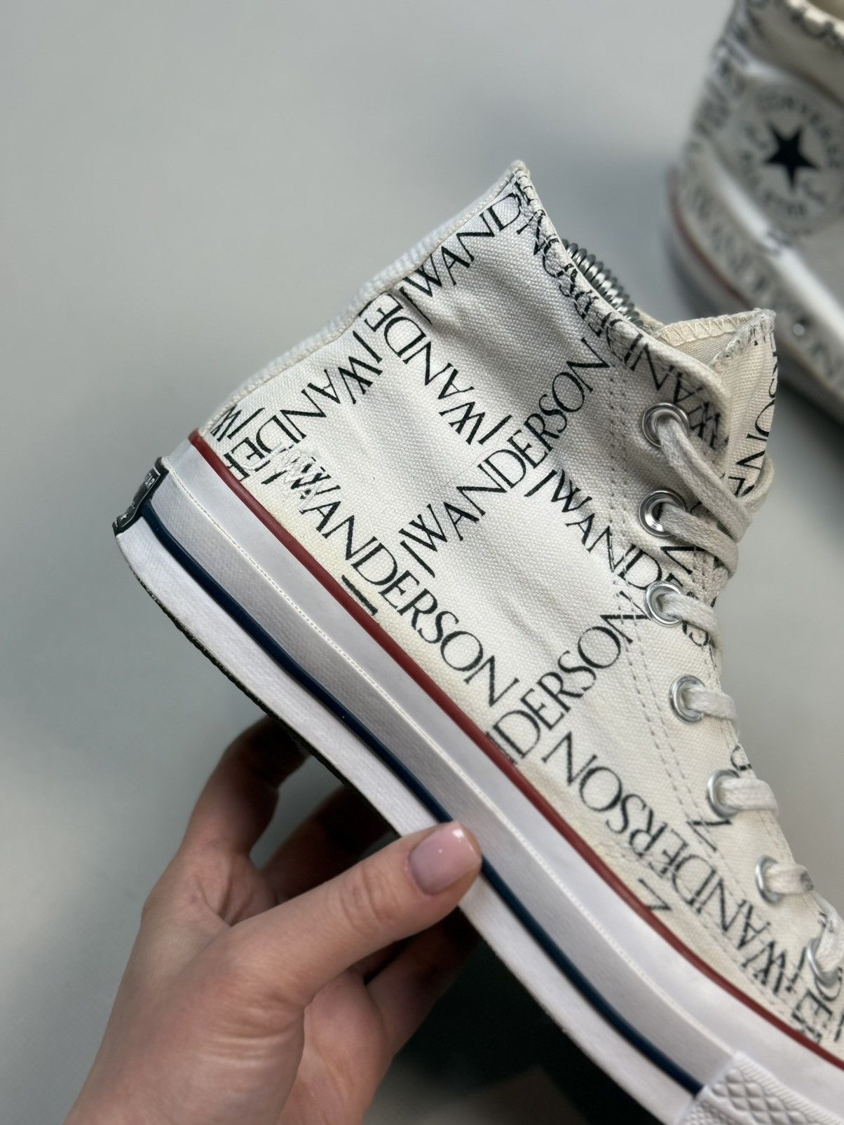 Converse × JW Anderson JW Anderson High Top Graphic Print Lace Up Sneakers Shoes Size US 8 / IT 38 - 4 Thumbnail