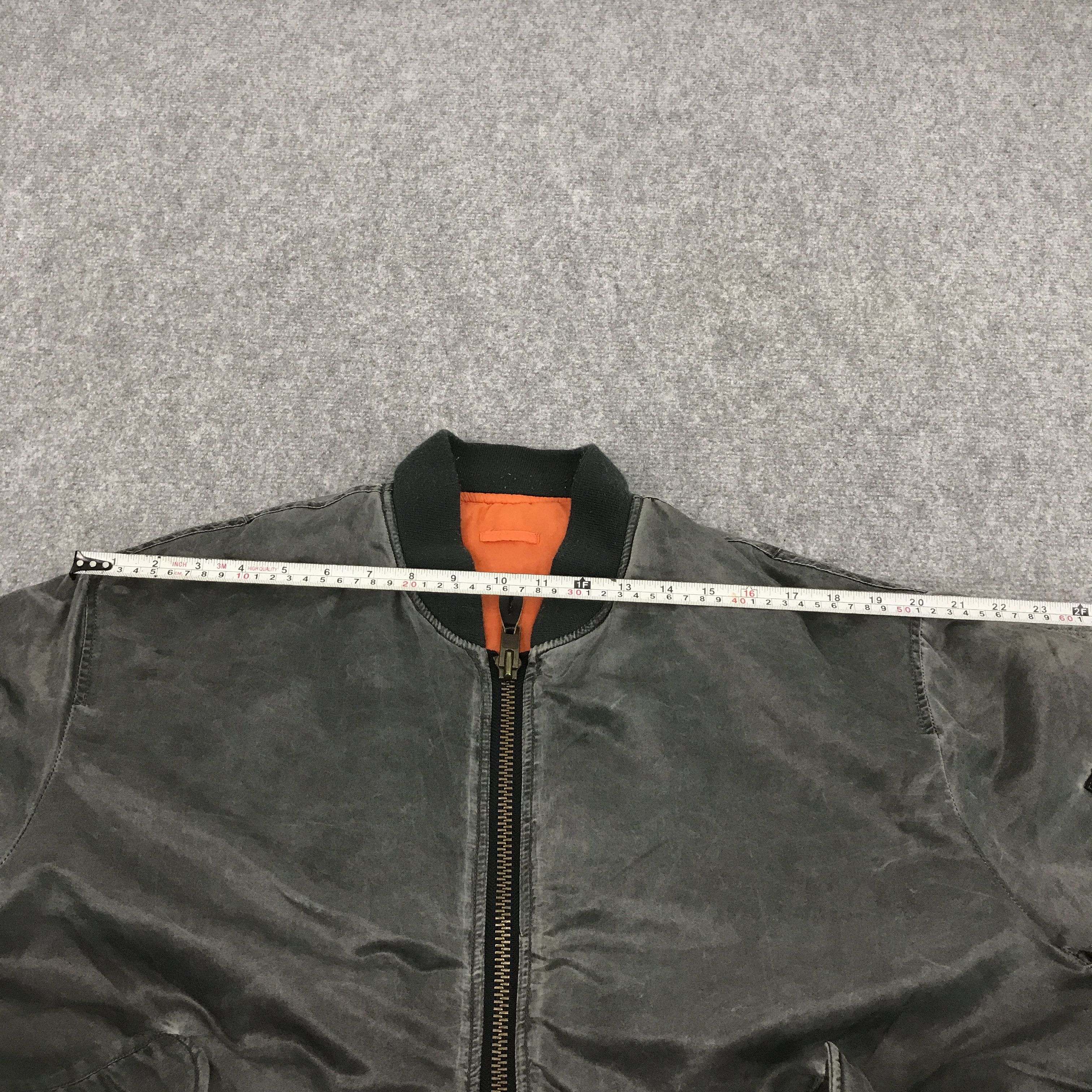 Japanese Brand BLACK FADED MA-1 STYLE BOMBERS JACKET Size US L / EU 52-54 / 3 - 9 Thumbnail