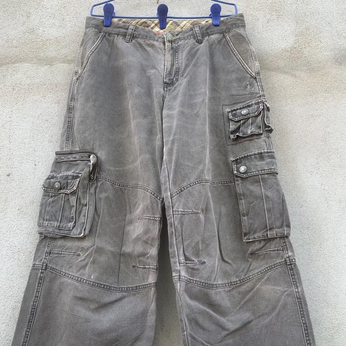 BEANPOLE BEAN POLE🔥DOUBLE KNEE CARGO VINTAGE BAGGY FADED MULTI PANTS Size US 32 / EU 48 - 6 Thumbnail