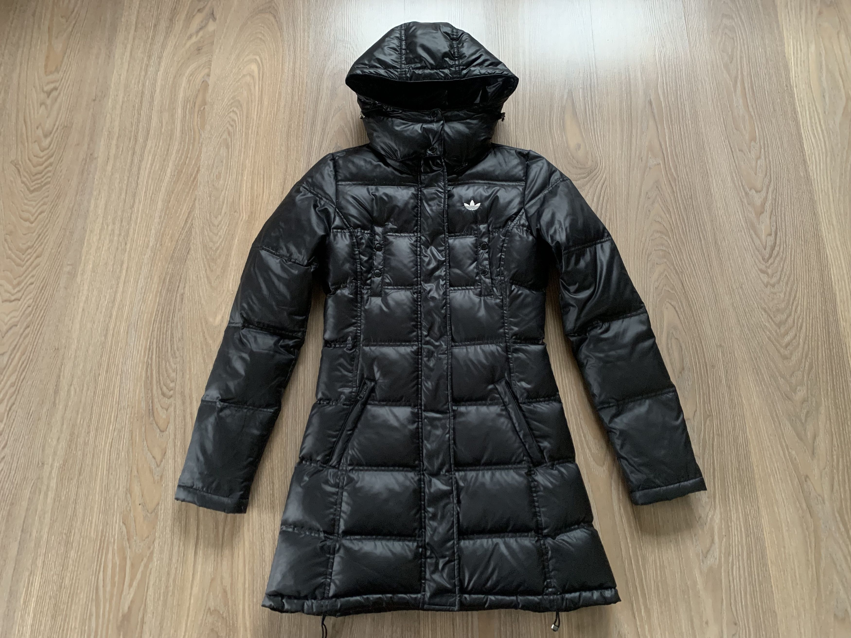 Adidas Adidas Originals Women's Long Black Down Jacket Size XXS / US 00 / IT 34 - 2 Thumbnail