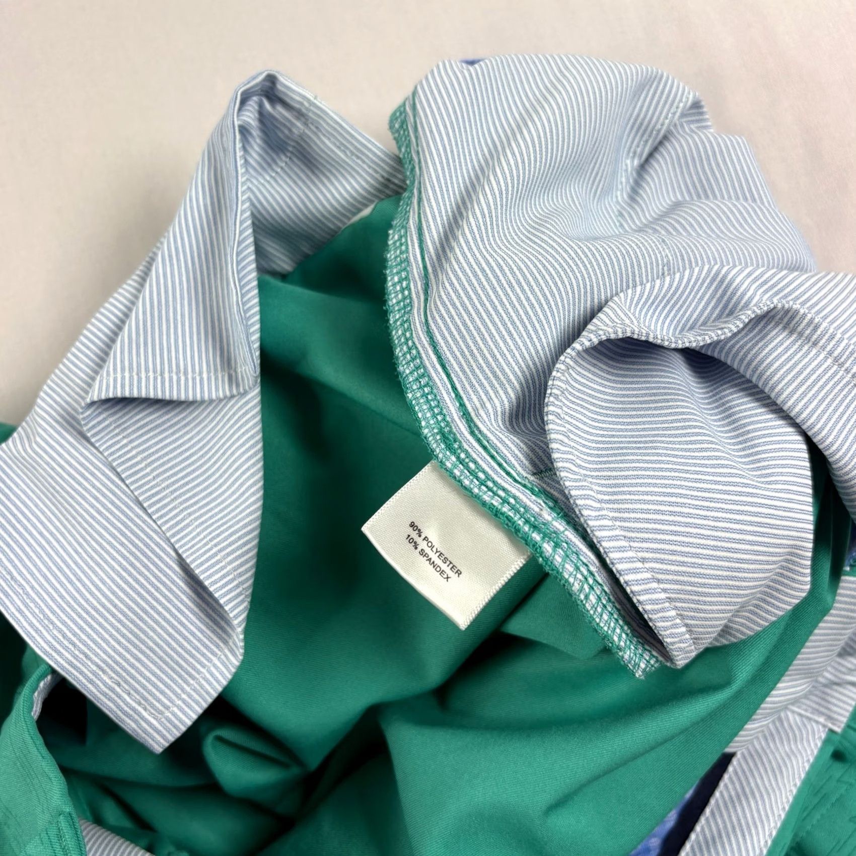 Peter Millar Peter Millar Shorts Mens 40 Green Chino Salem Performance Golf Stretch Regular Flat Front Logo Shortlists Mens Clothing Size US 40 / EU 56 - 3 Thumbnail