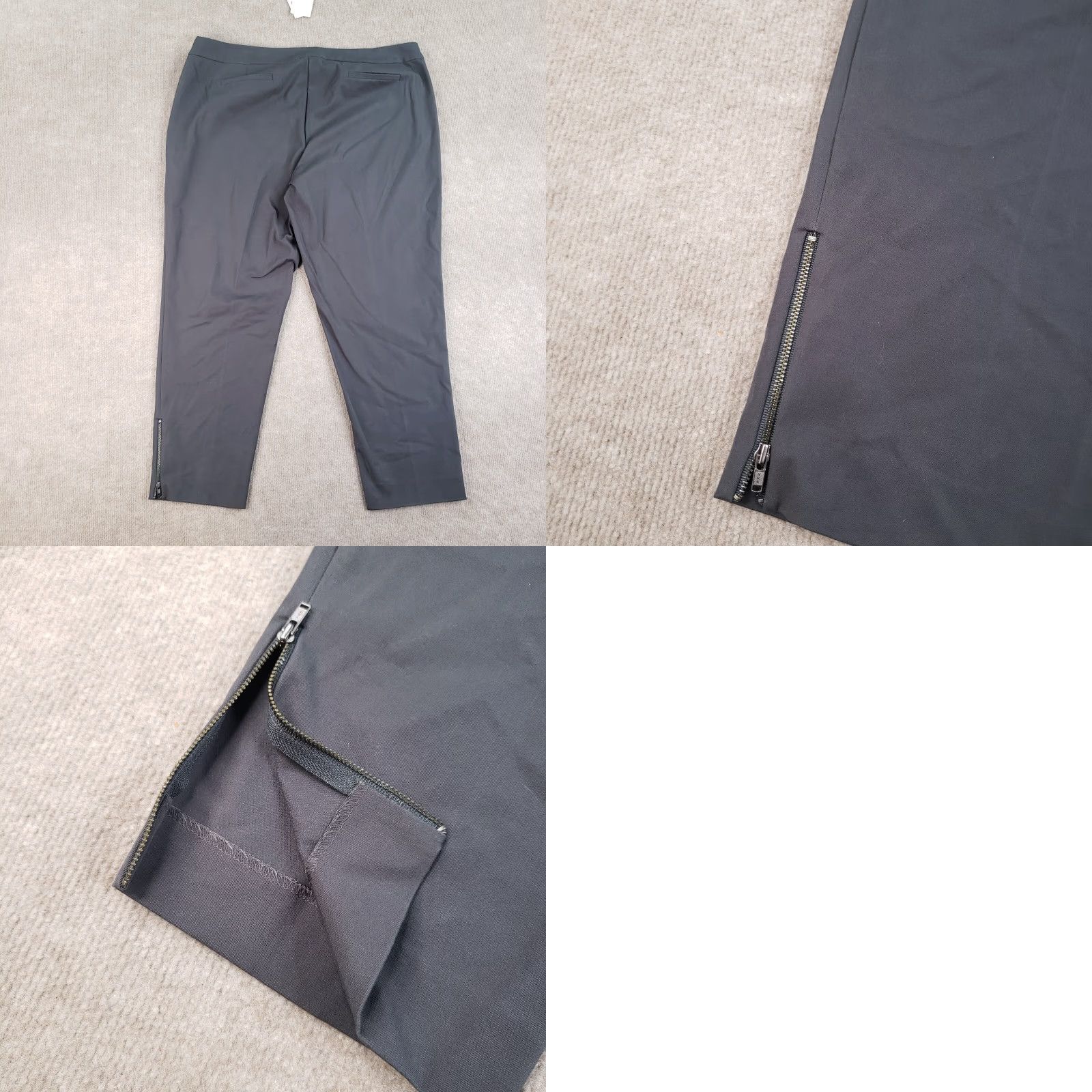 Eileen Fisher Eileen Fisher Slim Ankle Pant Women XL Gray Side Zip Non-Iron Stretch Casual Trousers Size 40" / US 18 - 10 Thumbnail