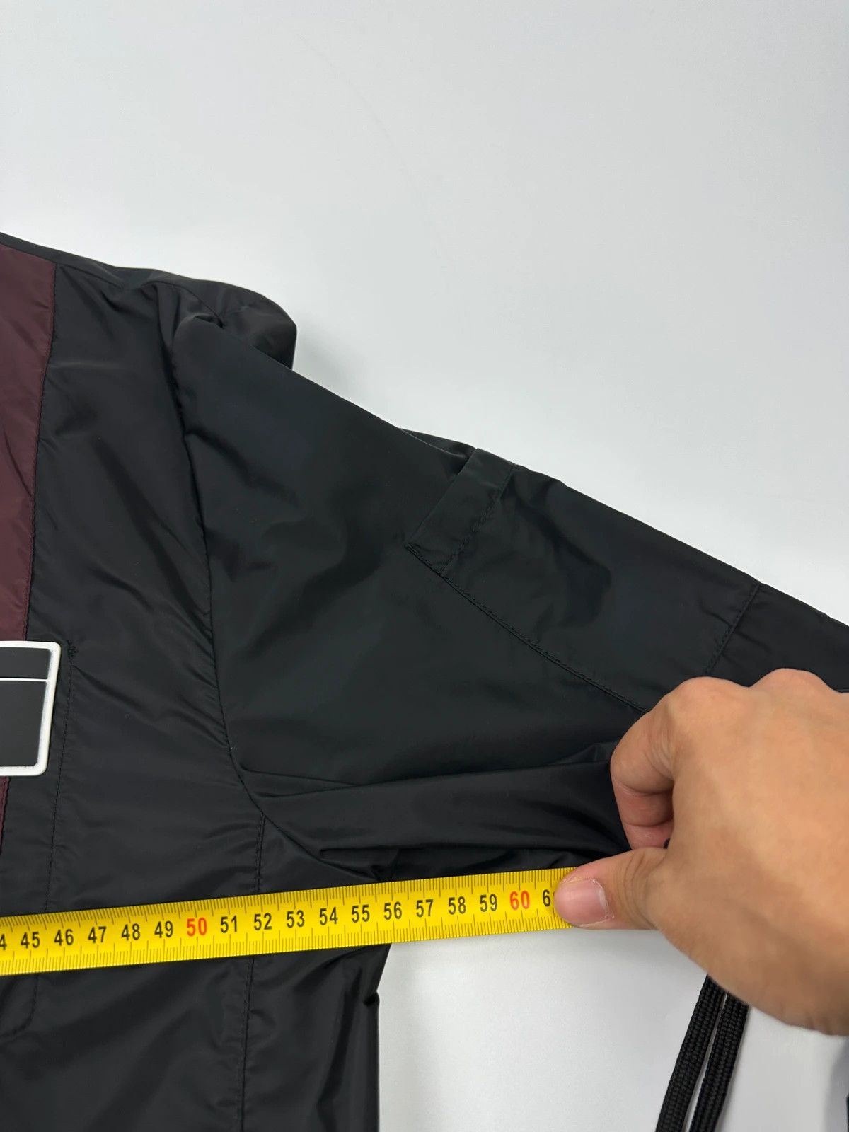 Prada Prada Milano SS2018 Black Light Nylon Burgundy Strip Size US L / EU 52-54 / 3 - 17 Thumbnail