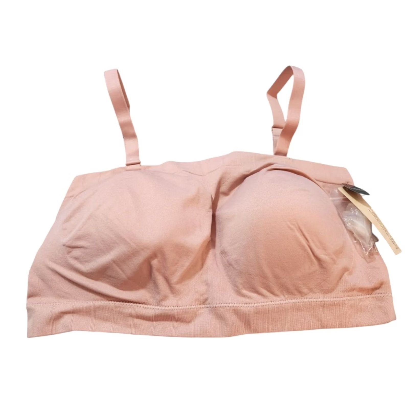 Vintage Truekind Womens Bandeau Bra 3XL Convertible Strapless Rose Pink Bra Womens 3XL Bandeau Convertible Strapless Pink Size ONE SIZE - 2 Thumbnail