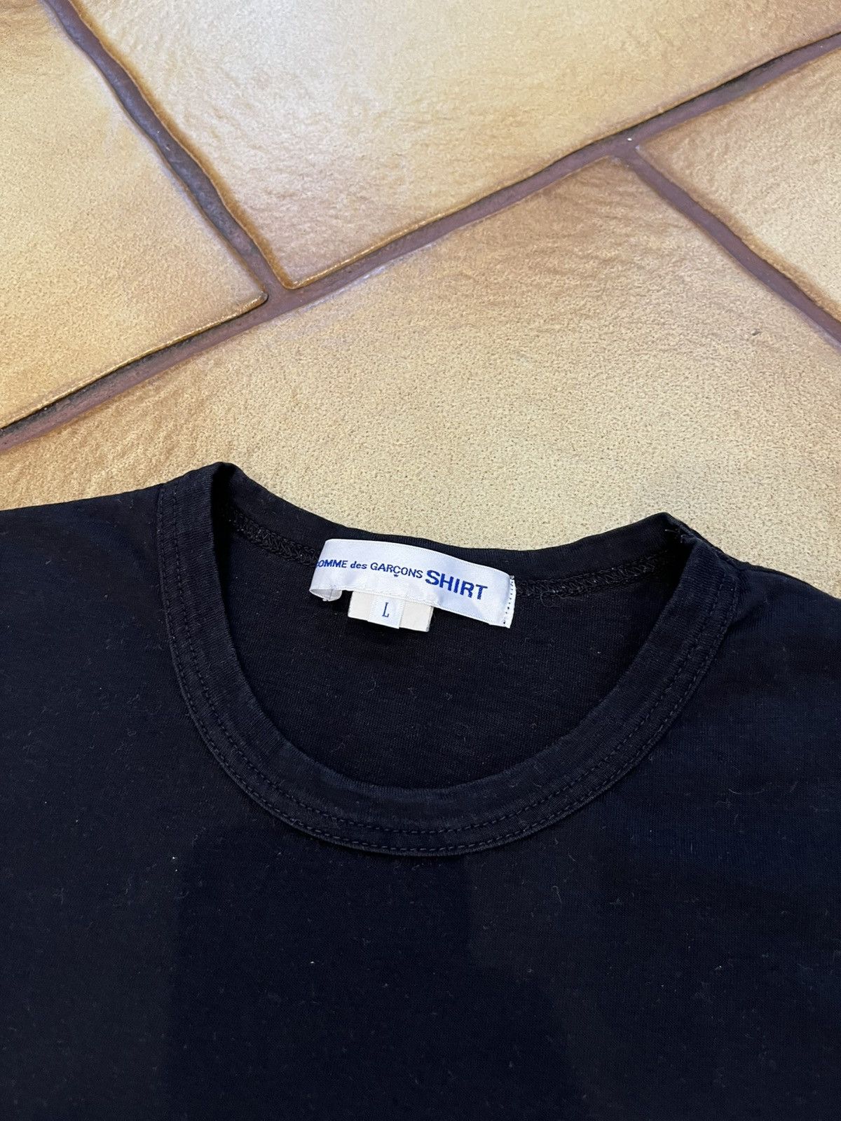 Comme des Garcons × Japanese Brand Comme des Garcons Shirt Logo Black T-Shirt Size US L / EU 52-54 / 3 - 3 Thumbnail