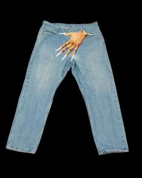 VIBE Palm Print Baggy Jeans Size US 30 / EU 46 - 3 Thumbnail
