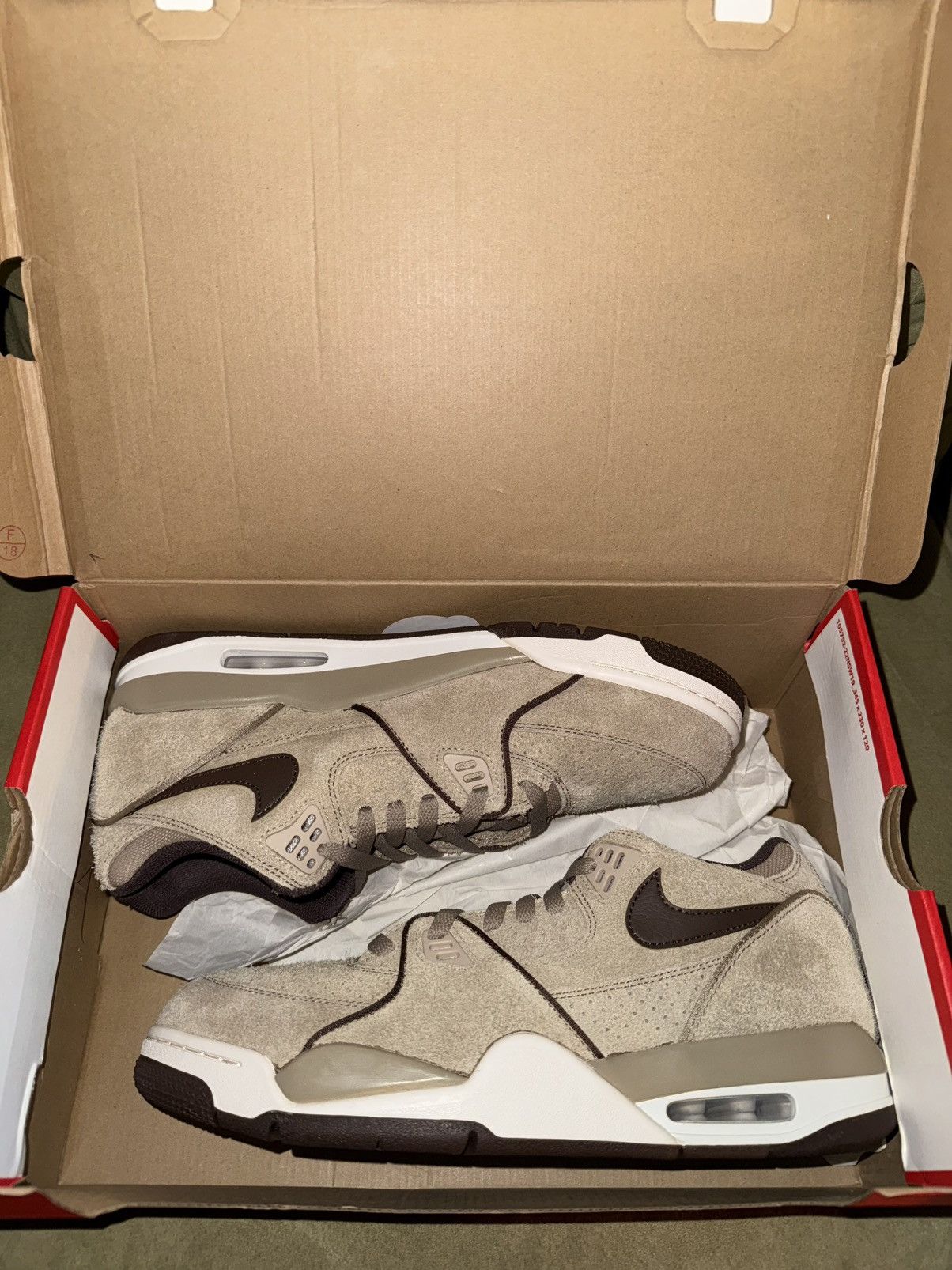 Nike Nike Air Flight ‘89 Low Khaki Suede, w/OG Box, NEW size 11 Size US 11 / EU 44 - 4 Thumbnail