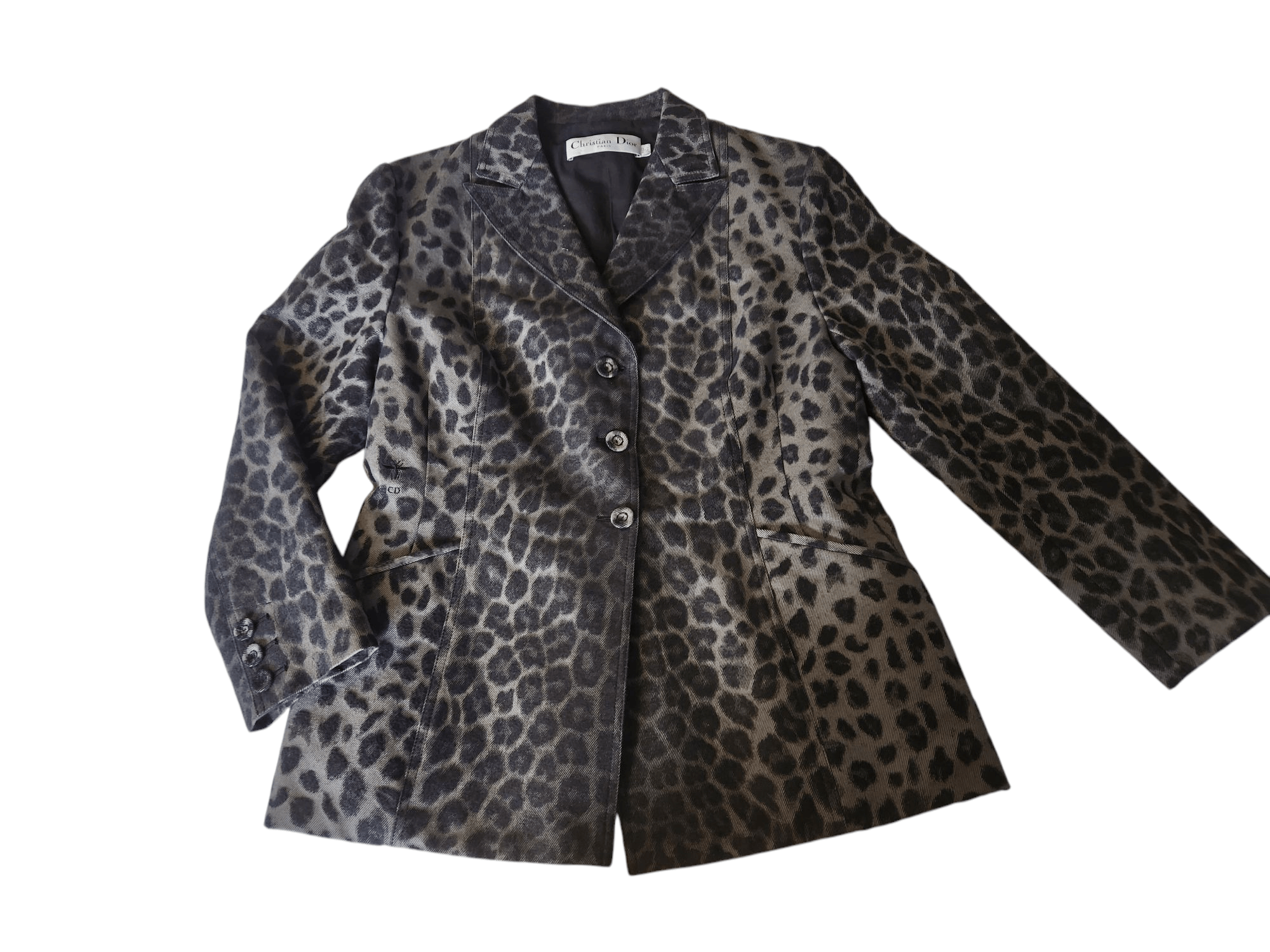 Dior Christian Dior Leopard Print Denim Blazer Jacket Size XL / US 12-14 / IT 48-50 - 1 Thumbnail