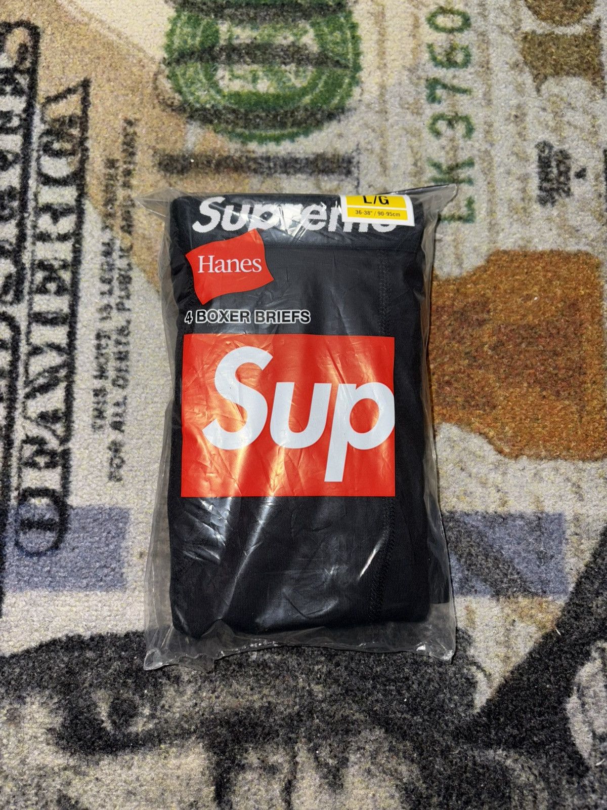 Supreme Supreme Hanes Boxer Briefs 4 Pack Black White Extra Large