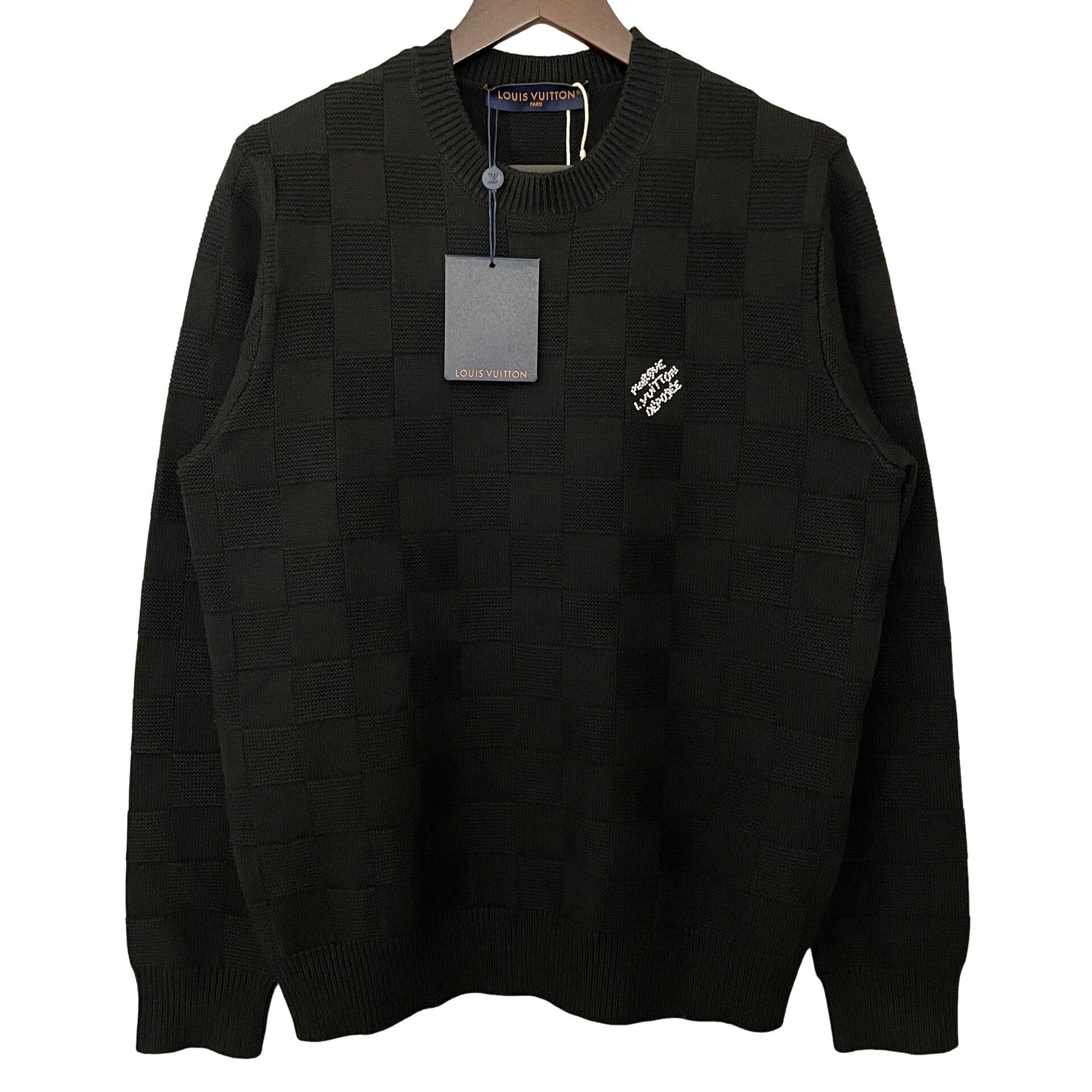 Louis Vuitton Louis Vuitton's latest black NBA knit logo cardigan