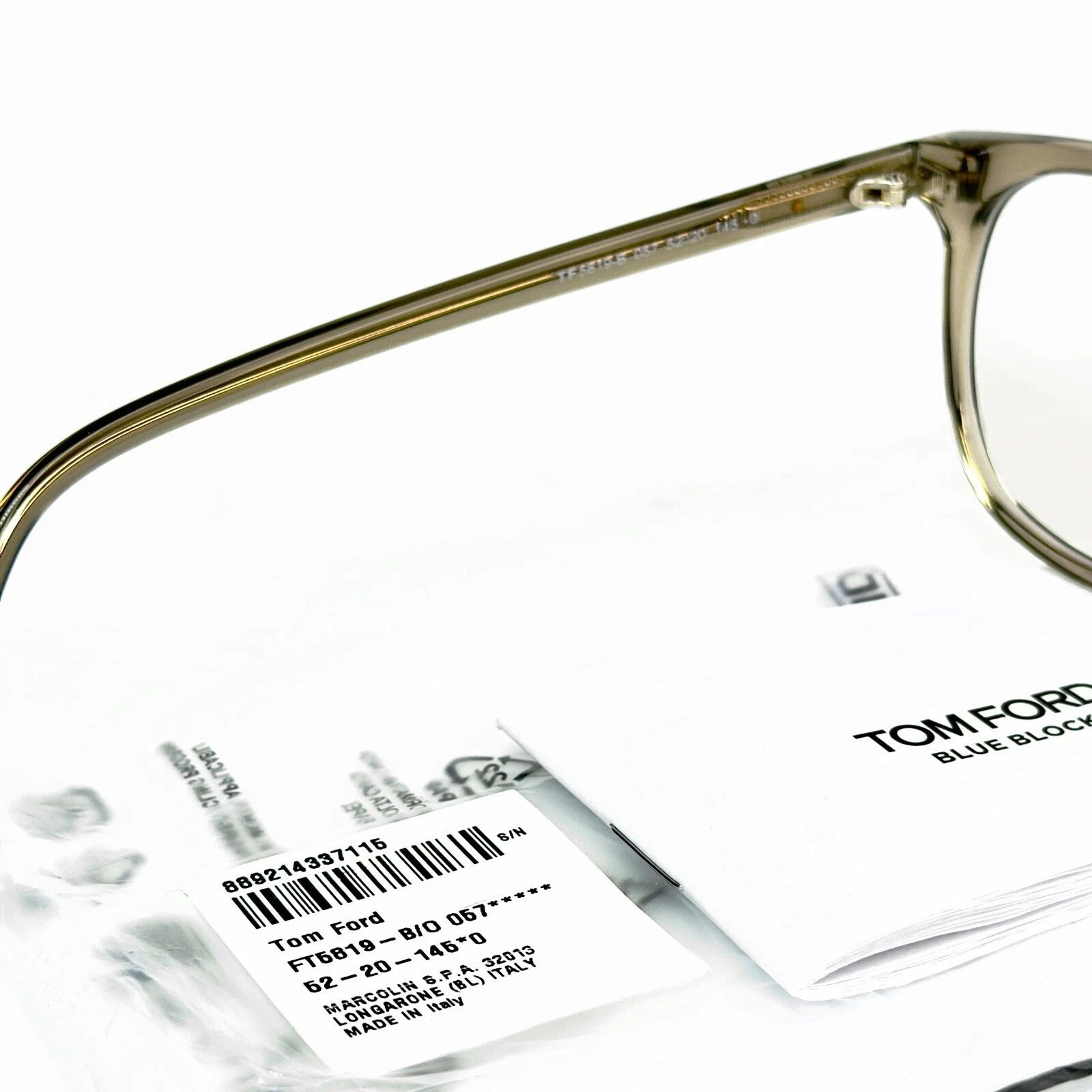 Tom Ford TOM FORD TF5819B 057 Blue Light Block Optical 5819 FT5819 Size ONE SIZE - 5 Thumbnail