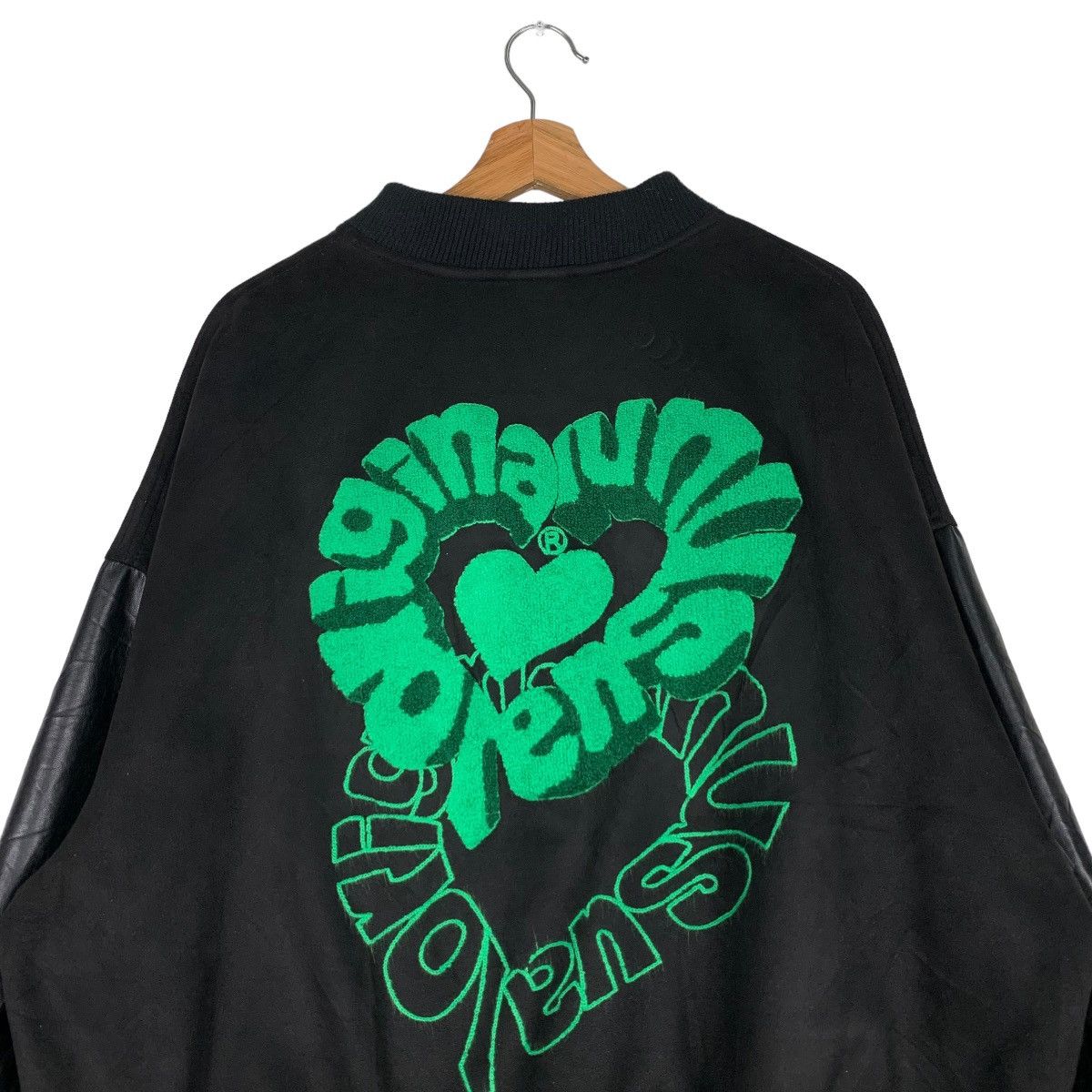 Japanese Brand UNUSUAL ORIGINAL Big Logo Oversized Bomber Jacket #0907-C40 Size US M / EU 48-50 / 2 - 2 Thumbnail